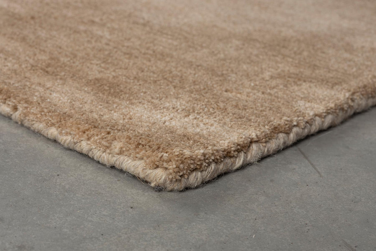 Teppich Luwte von Zuiver aus Polyester und Baumwolle in Rot oder Beige, ohne Fransen