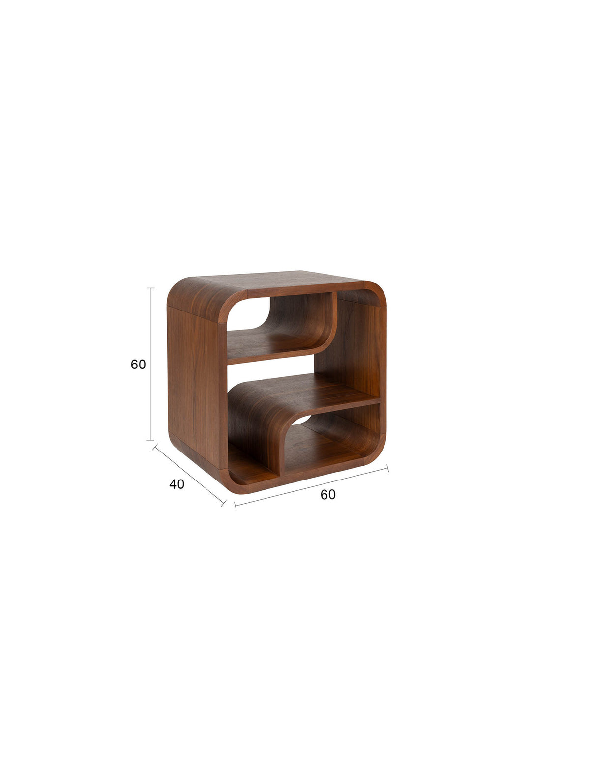 Seven Regal in Braun präsentiert im Onlineshop von KAQTU Design AG. Cabinet ist von Zuiver