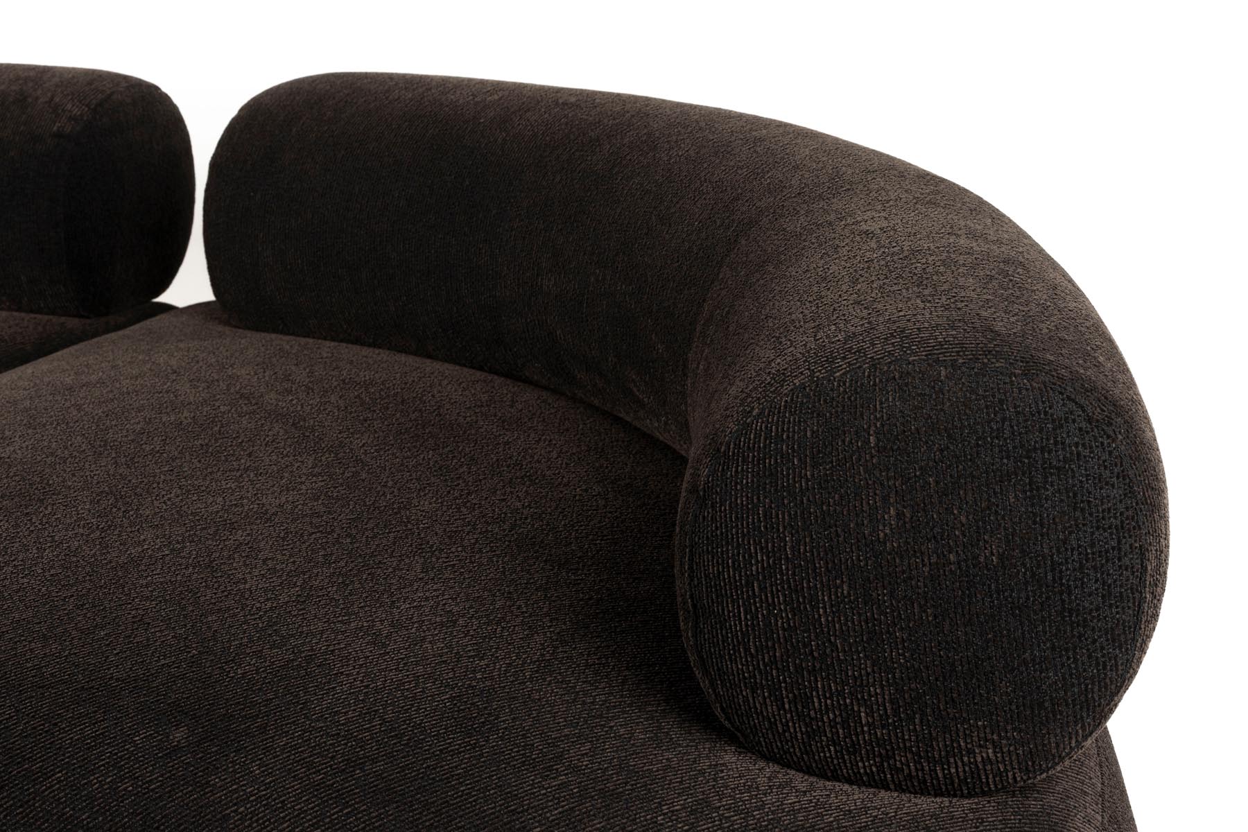 Sofa Rembrandt 7.5-Sitzer Links in Braun präsentiert im Onlineshop von KAQTU Design AG. Ecksofa ist von Zuiver