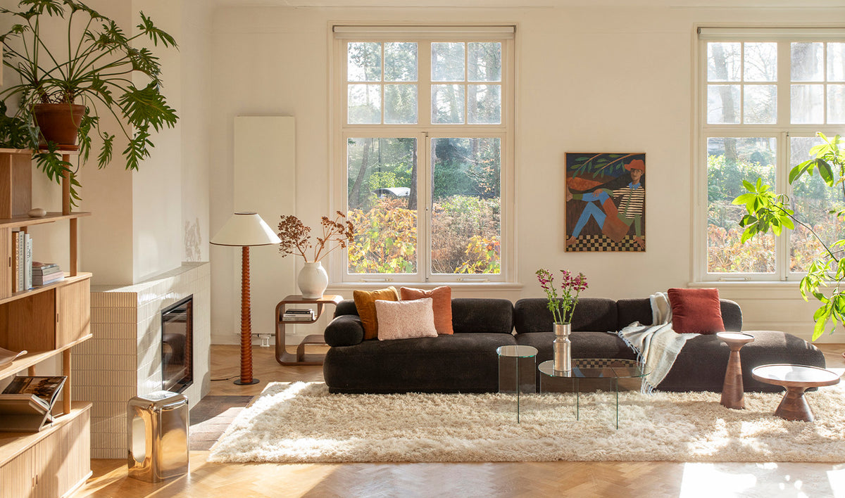 Sofa Rembrandt 4.5-Sitzer Rechts in Braun präsentiert im Onlineshop von KAQTU Design AG. 4er Sofa ist von Zuiver