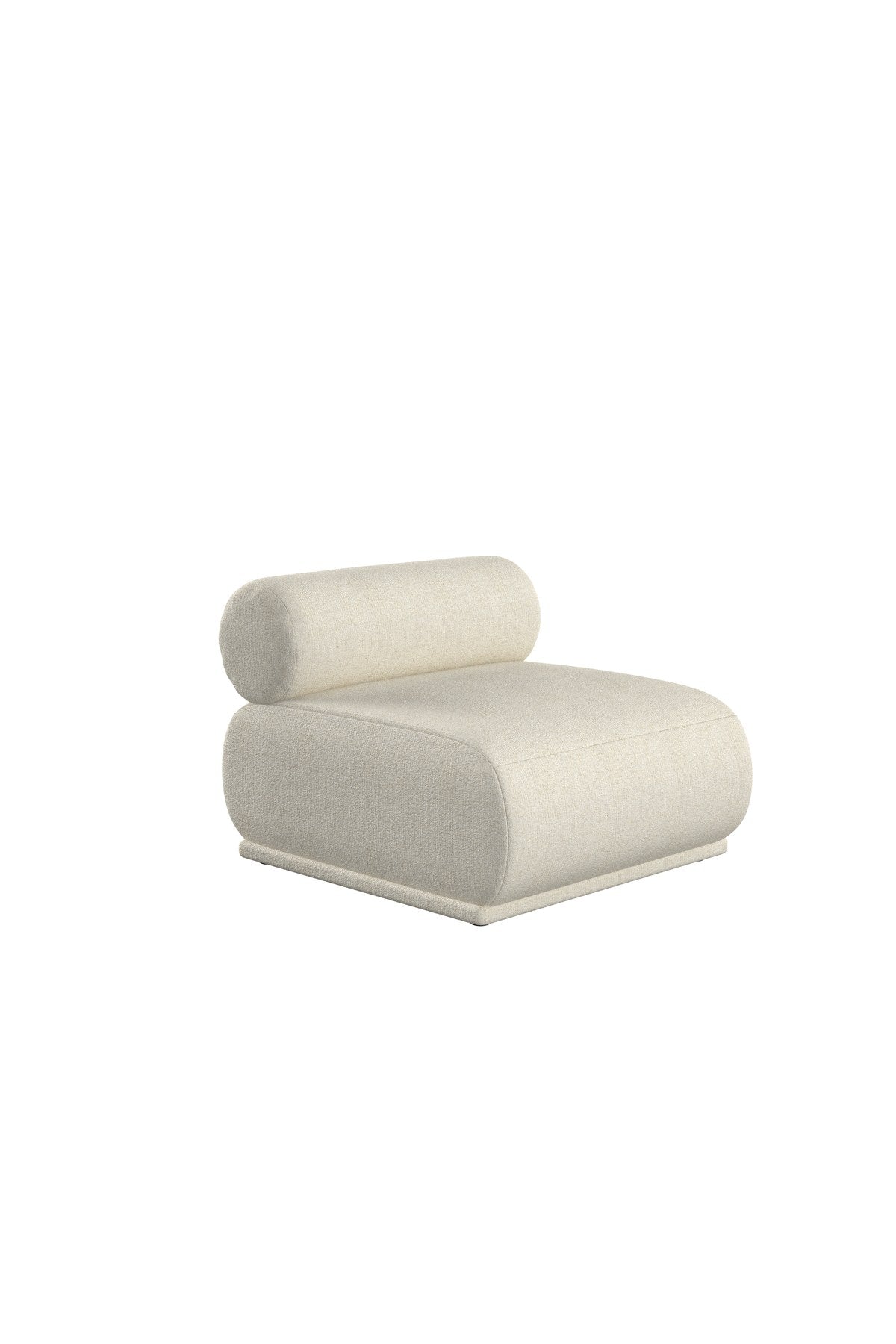 Beige Sofa-Element Rembrandt ohne Armlehne von Zuiver, Sitzfläche aus Polyester mit Schaumstoff-Füllung, modulares Sofa-Design für den Innenbereich.