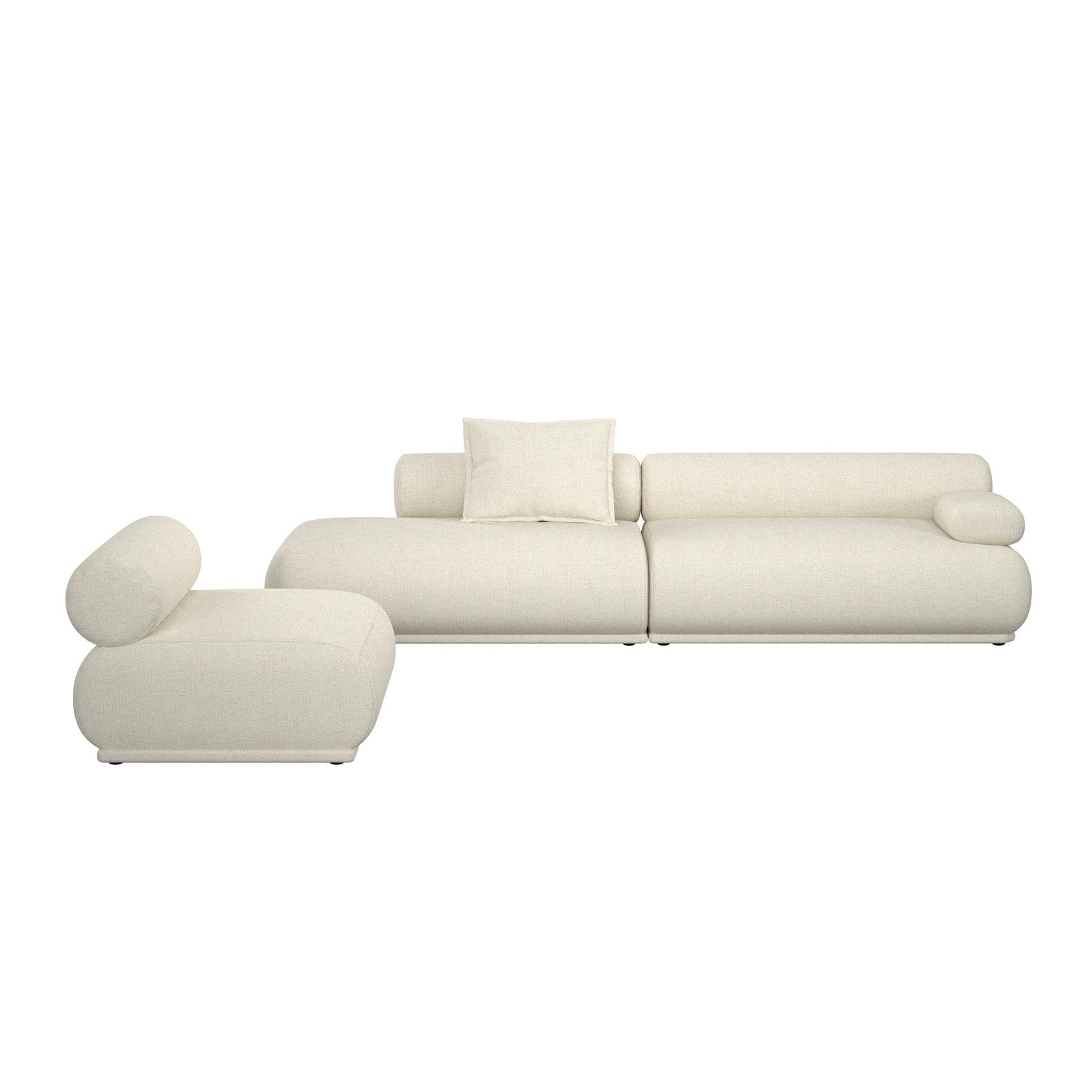 Sofa Rembrandt 4.5-Sitzer Rechts in Beige präsentiert im Onlineshop von KAQTU Design AG. 4er Sofa ist von Zuiver