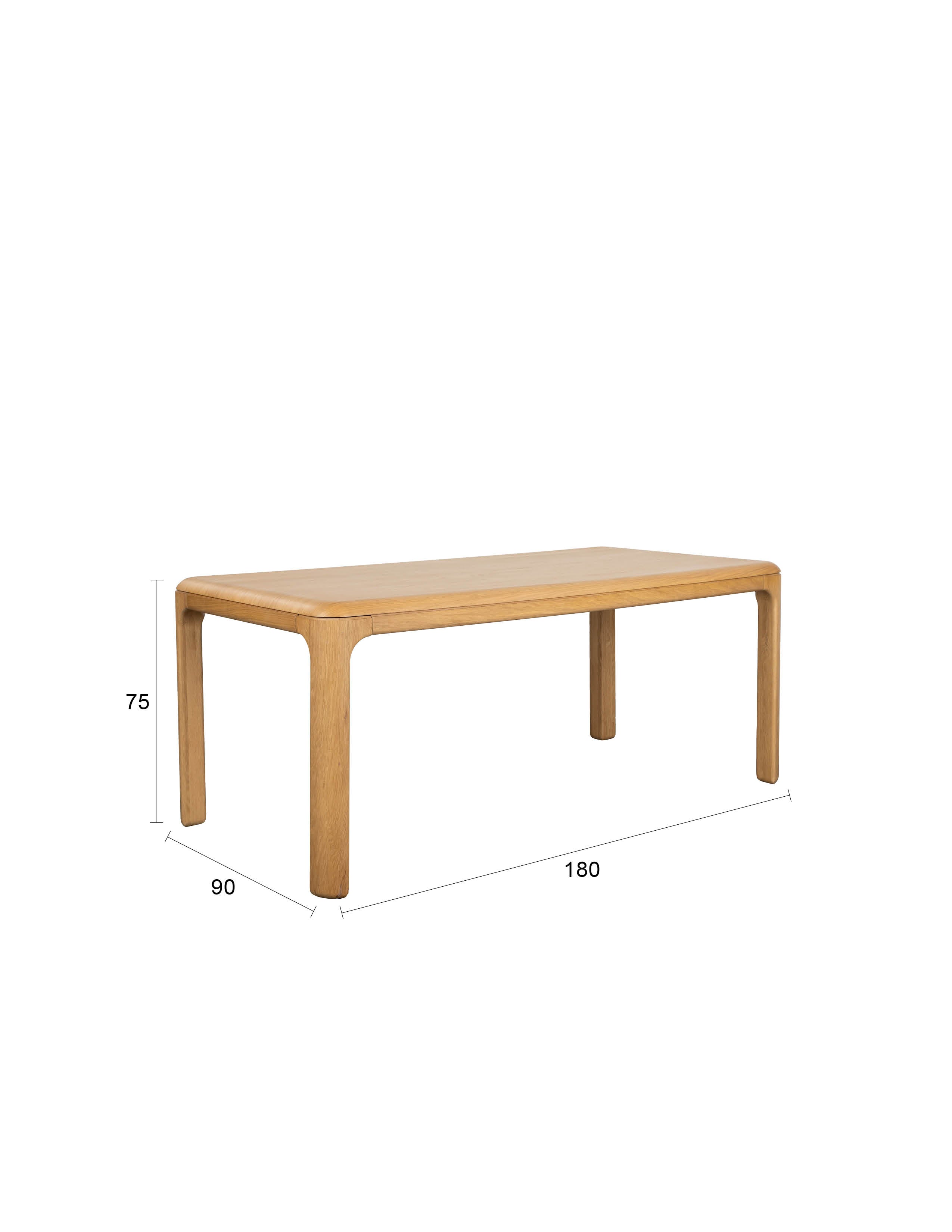 Esstisch Oever 180 in Beige präsentiert im Onlineshop von KAQTU Design AG. Esstisch ist von Zuiver