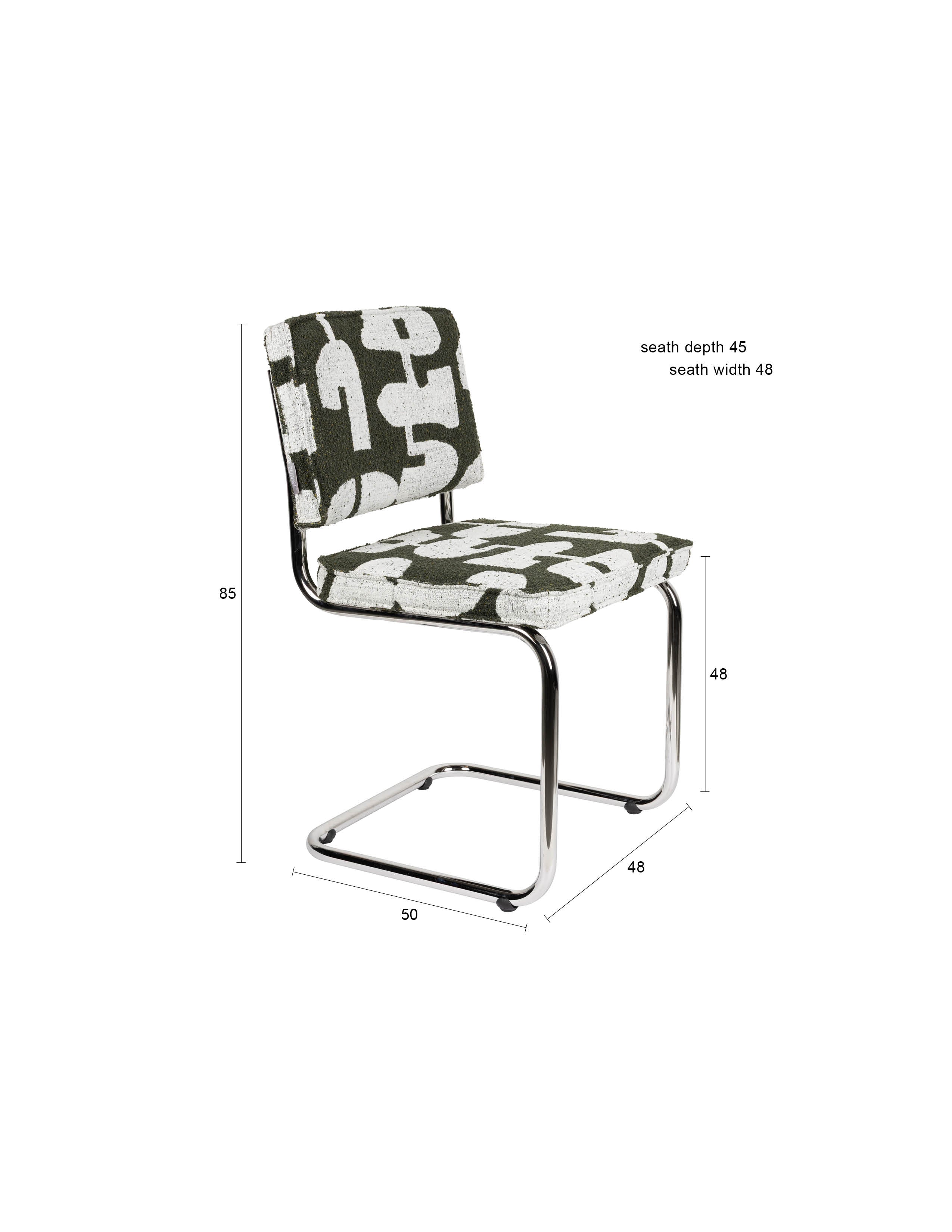 Stuhl Ridge in Deco Grün präsentiert im Onlineshop von KAQTU Design AG. Stuhl ist von Zuiver