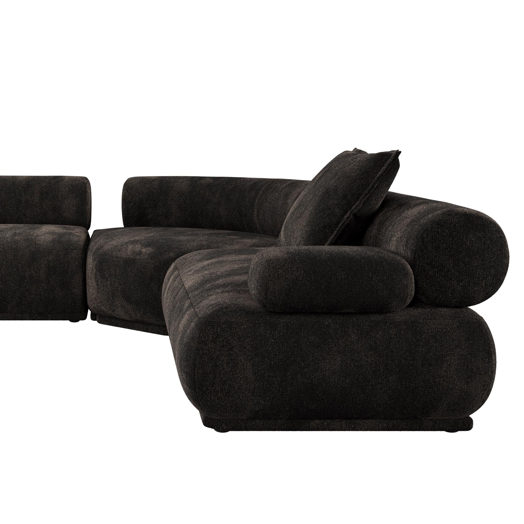 Sofa Rembrandt 7.5-Sitzer Rechts in Braun präsentiert im Onlineshop von KAQTU Design AG. Ecksofa ist von Zuiver