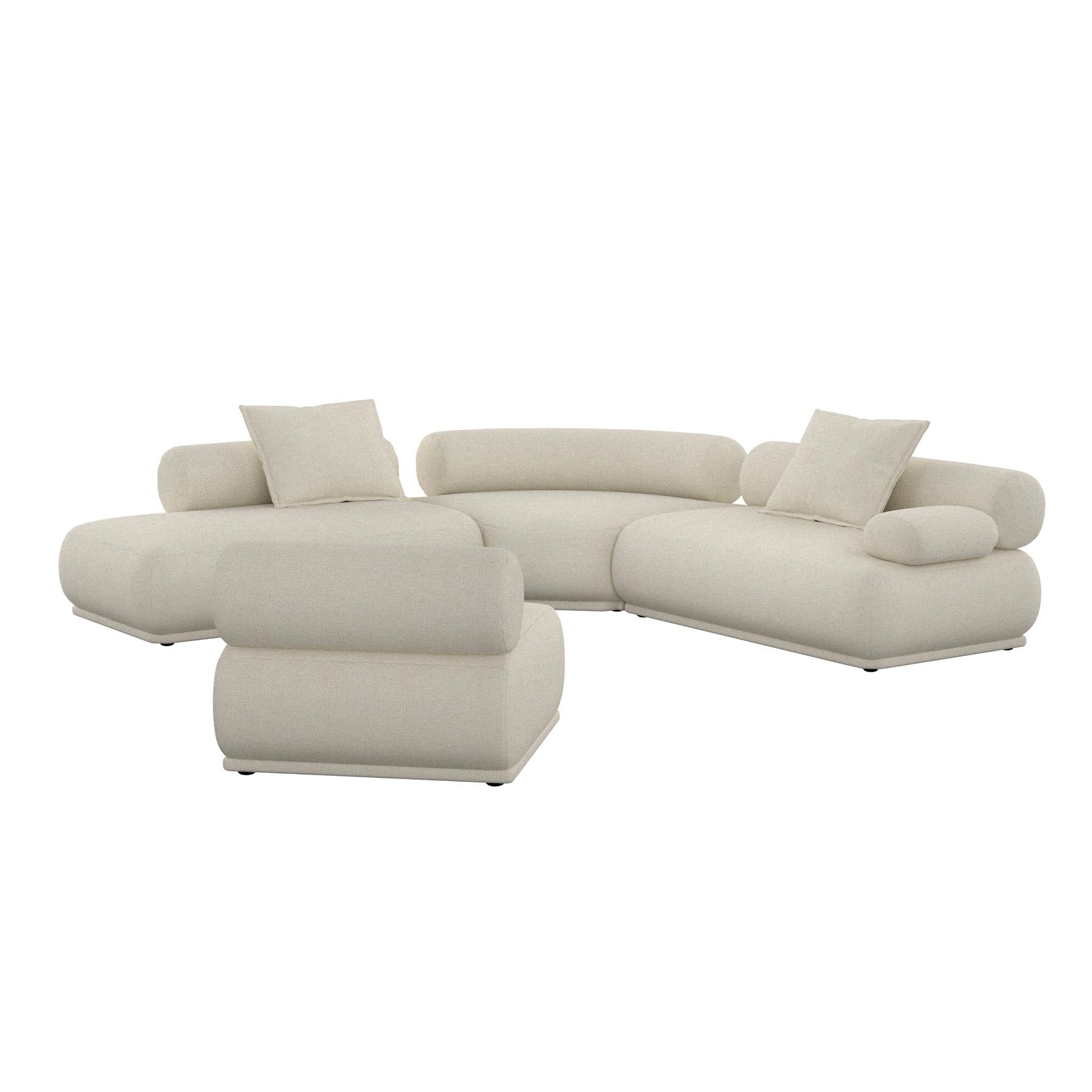 Sofa Rembrandt 7.5-Sitzer Rechts in Beige präsentiert im Onlineshop von KAQTU Design AG. Ecksofa ist von Zuiver