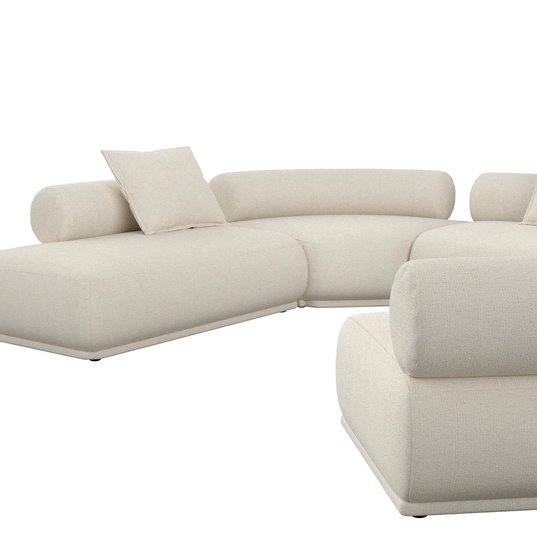 Sofa Rembrandt 7.5-Sitzer Rechts in Beige präsentiert im Onlineshop von KAQTU Design AG. Ecksofa ist von Zuiver