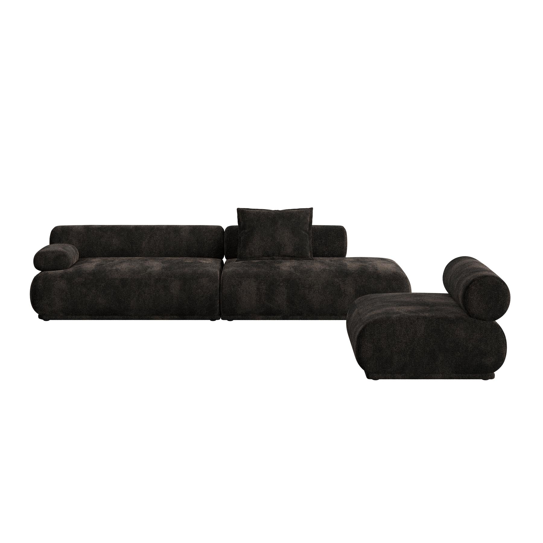 Sofa Rembrandt 4.5-Sitzer links in Braun präsentiert im Onlineshop von KAQTU Design AG. 4er Sofa ist von Zuiver
