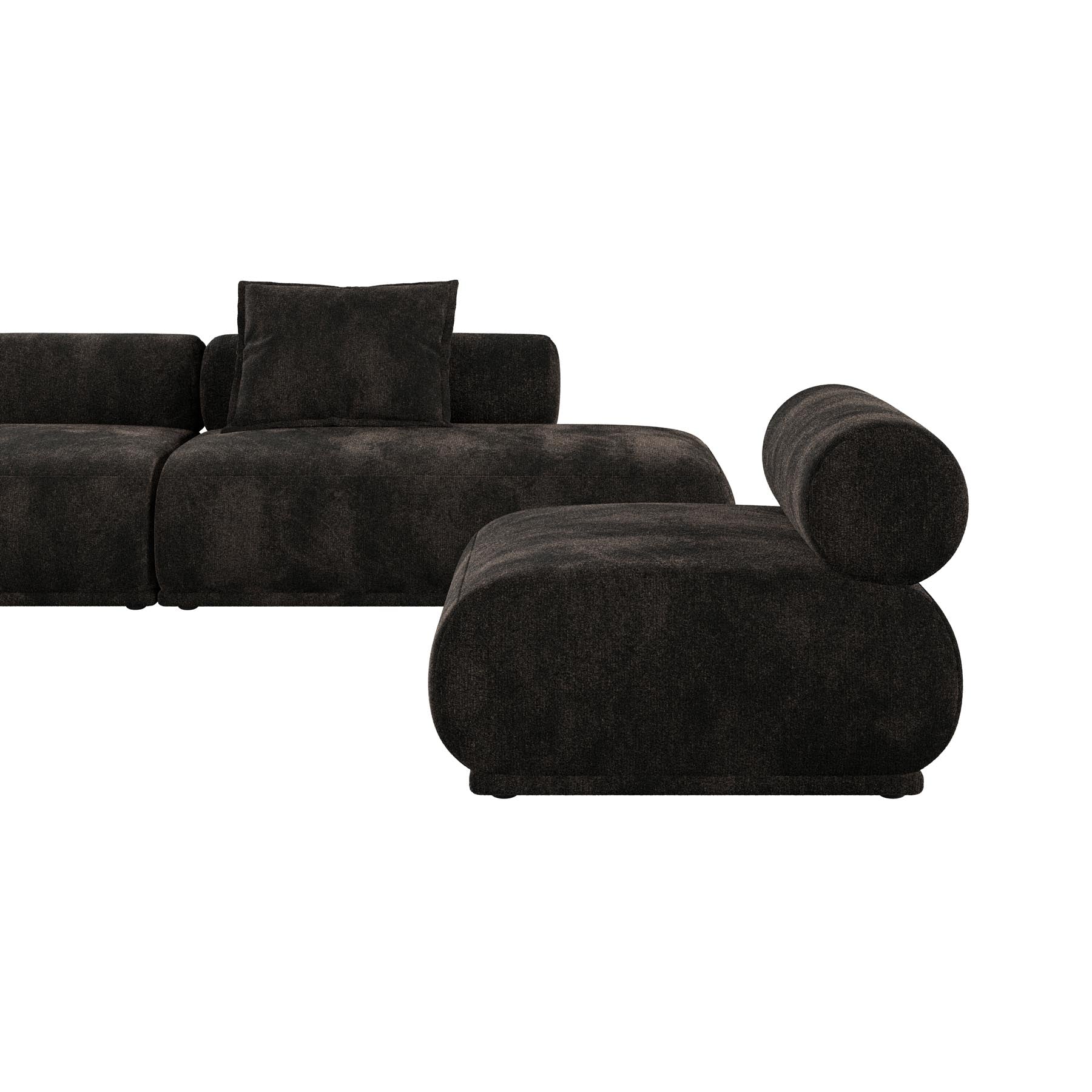 Sofa Rembrandt 4.5-Sitzer links in Braun präsentiert im Onlineshop von KAQTU Design AG. 4er Sofa ist von Zuiver