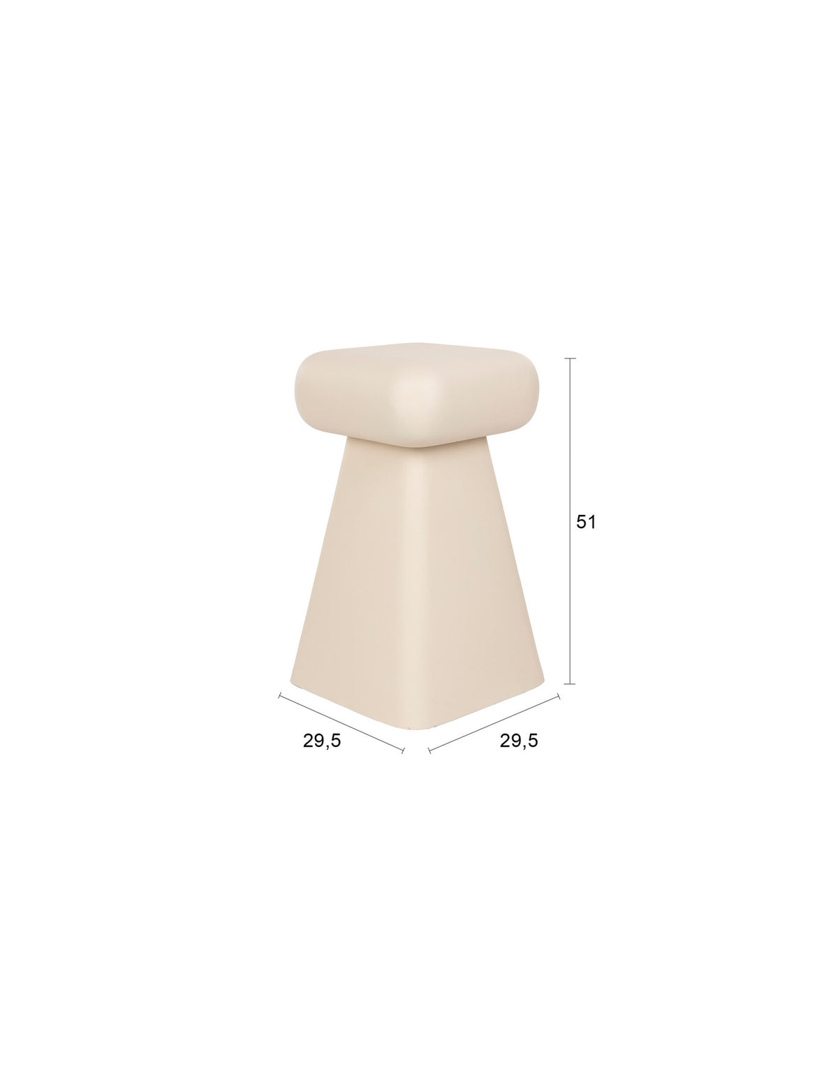 Stuhl Earth in beige präsentiert im Onlineshop von KAQTU Design AG. Hocker ist von Zuiver