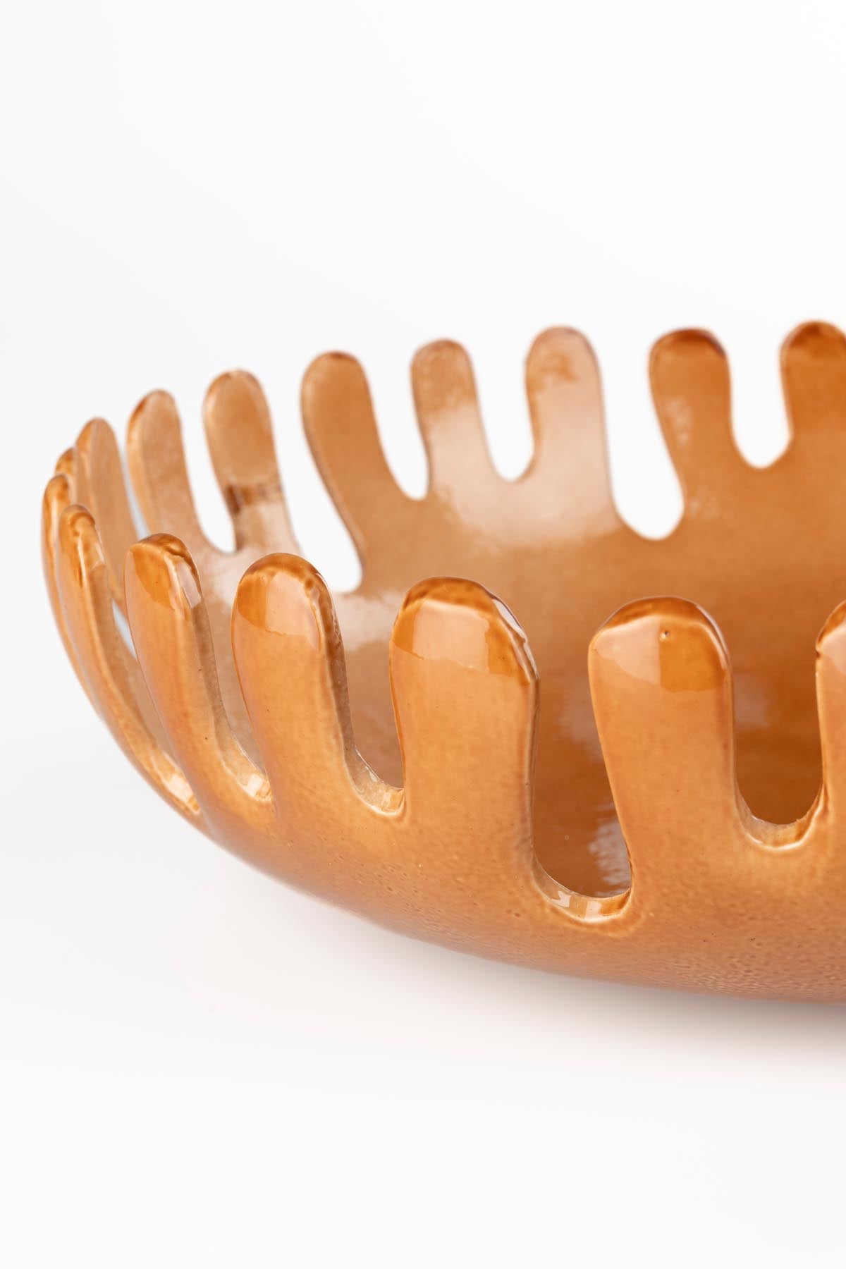 Tray Onda 2er Set in Cognac präsentiert im Onlineshop von KAQTU Design AG. Schale ist von Zuiver