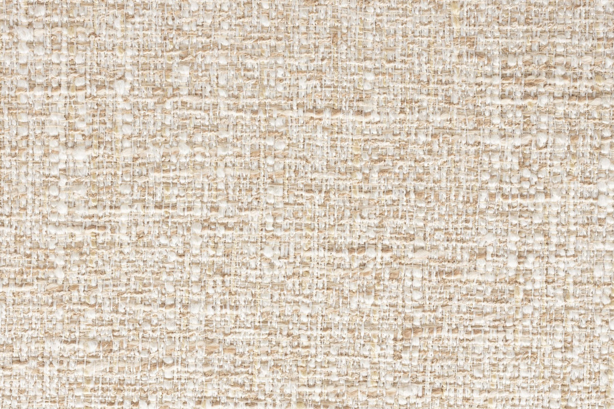 Beiger gepolsterter Stuhl Chair Contour von Zuiver mit Sitzfläche und Rückenlehne aus Polyester, Gestell ebenfalls in Beige gehalten.