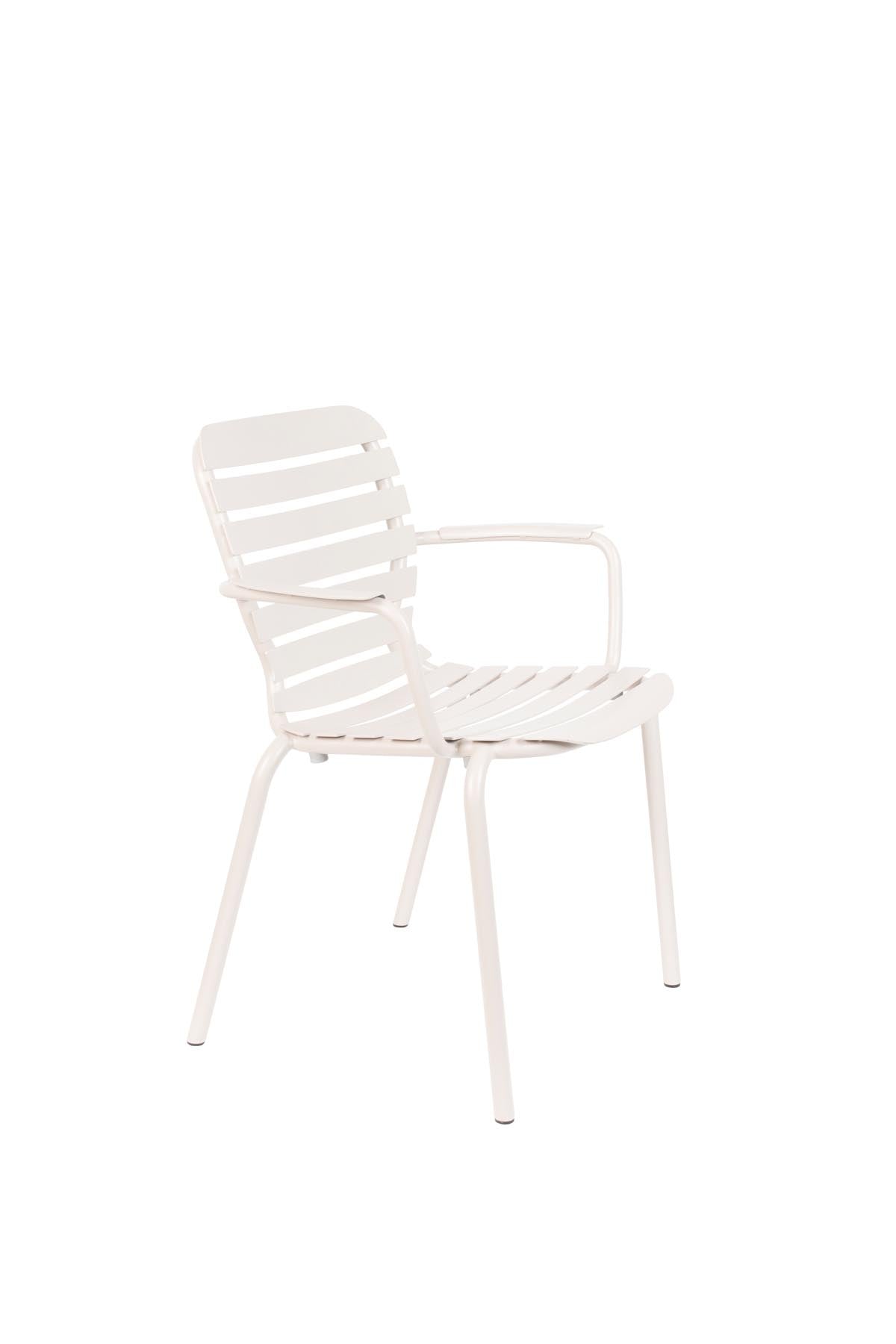 Gartentisch Vondel 214 + 6 Armlehnstühle Vondel weiss in Weiss präsentiert im Onlineshop von KAQTU Design AG. Gartentischset ist von Zuiver