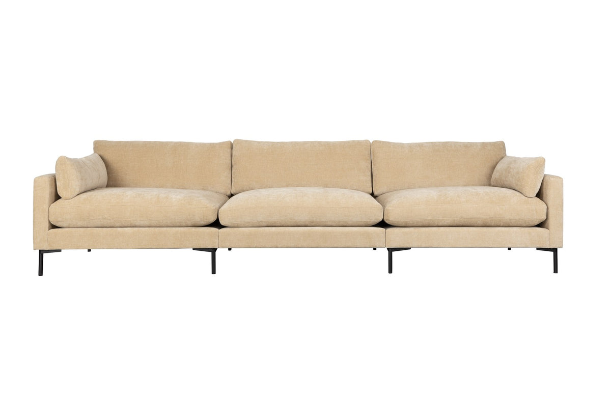 Gepolstertes 5er Sofa Summer von Zuiver in Natur, Sitzfläche aus Acetat und Polyester, Polsterung aus PU-Schaum, Breite 335 cm.