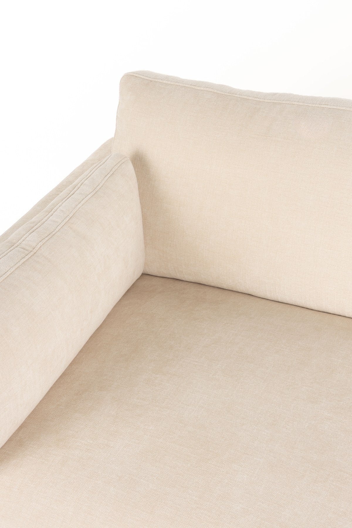 Beiges 5er Sofa Summer 7-Seater von Zuiver mit gepolsterten Kissen, Bezug aus Acetat und Polyester, PU-Schaum-Füllung, für den Innenbereich.