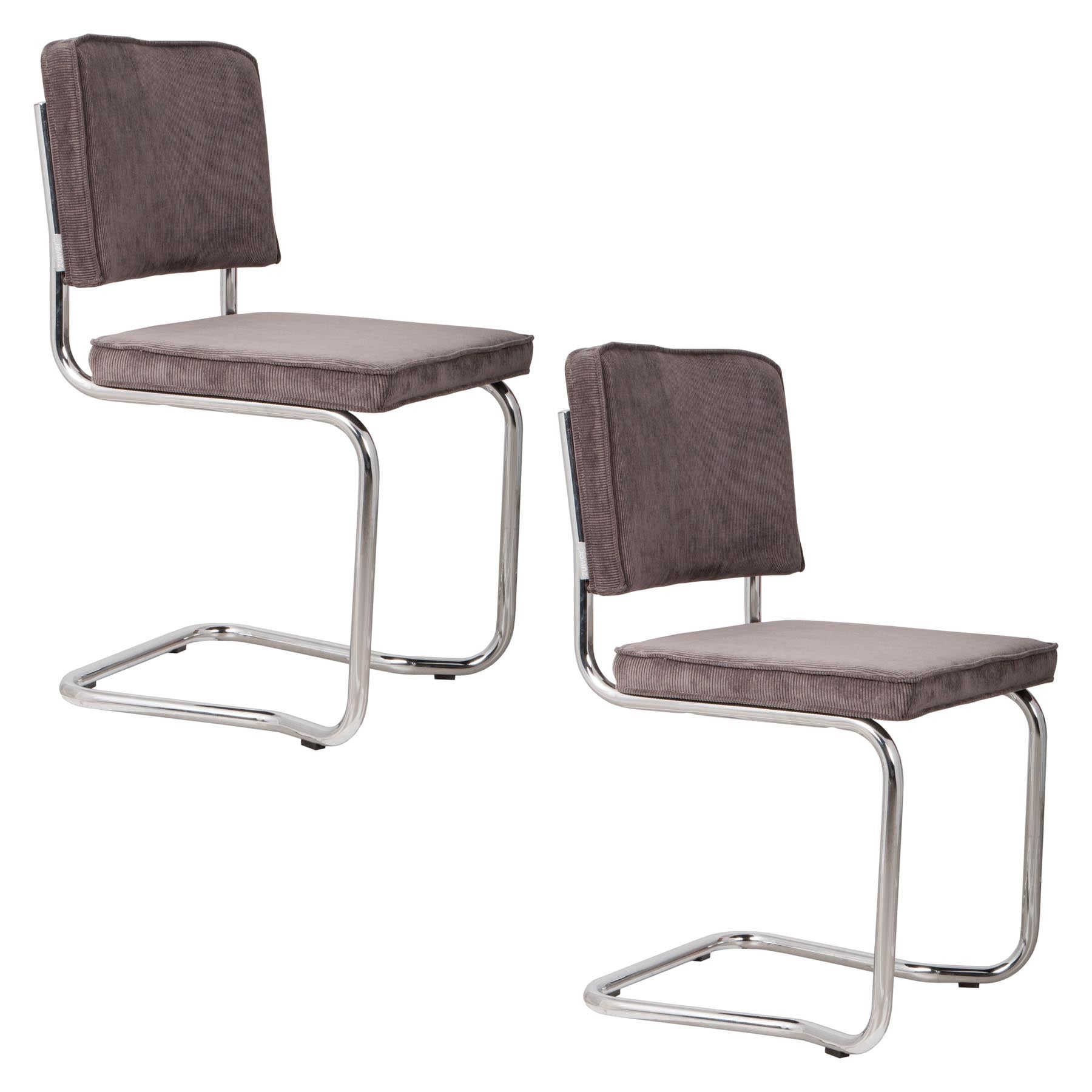 Stuhl Ridge in Graubraun präsentiert im Onlineshop von KAQTU Design AG. Stuhl ist von Zuiver