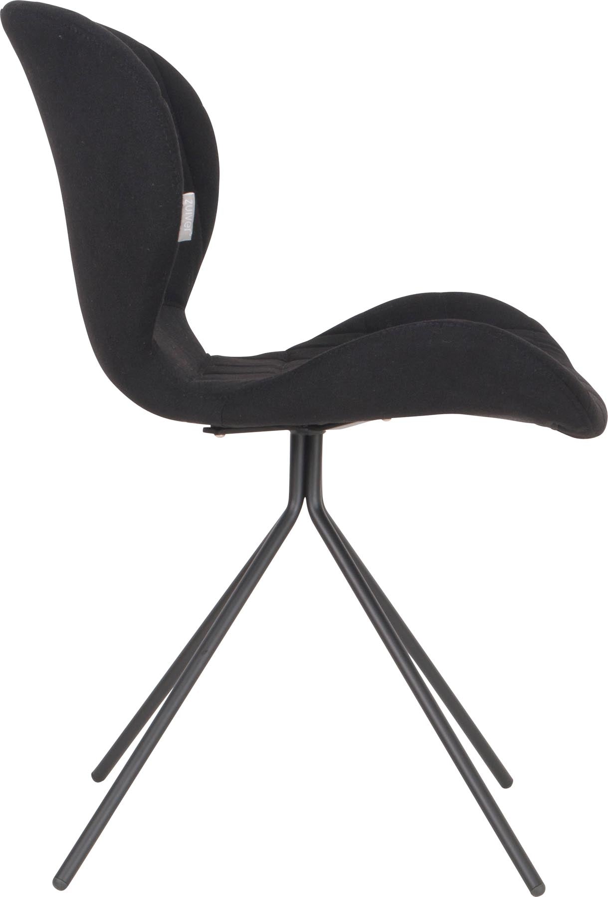 Stuhl OMG in Schwarz präsentiert im Onlineshop von KAQTU Design AG. Stuhl ist von Zuiver