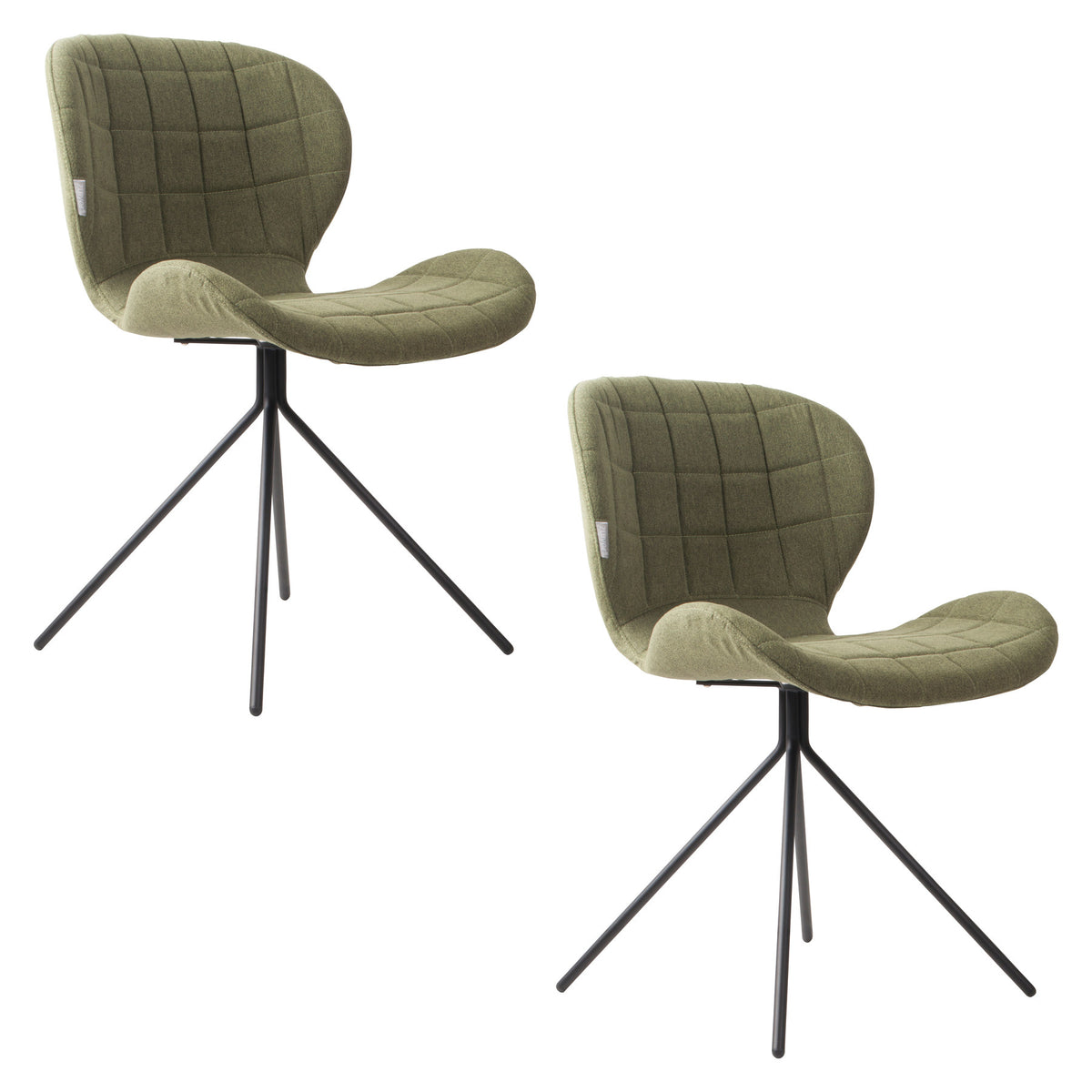 Stuhl Omg in Grün präsentiert im Onlineshop von KAQTU Design AG. Stuhl ist von Zuiver