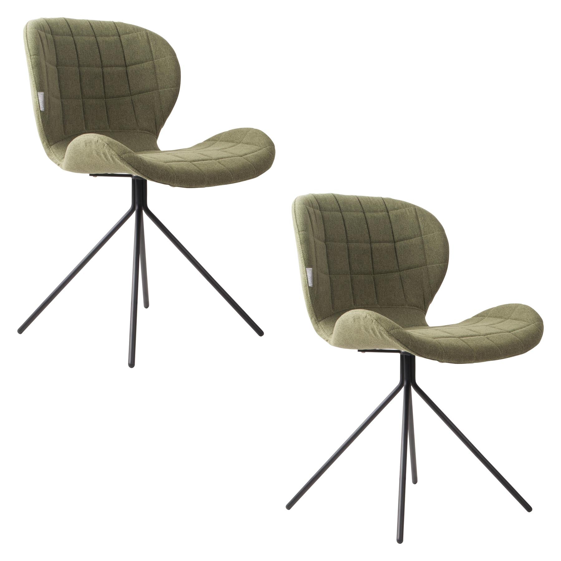 Stuhl OMG in Grün präsentiert im Onlineshop von KAQTU Design AG. Stuhl ist von Zuiver