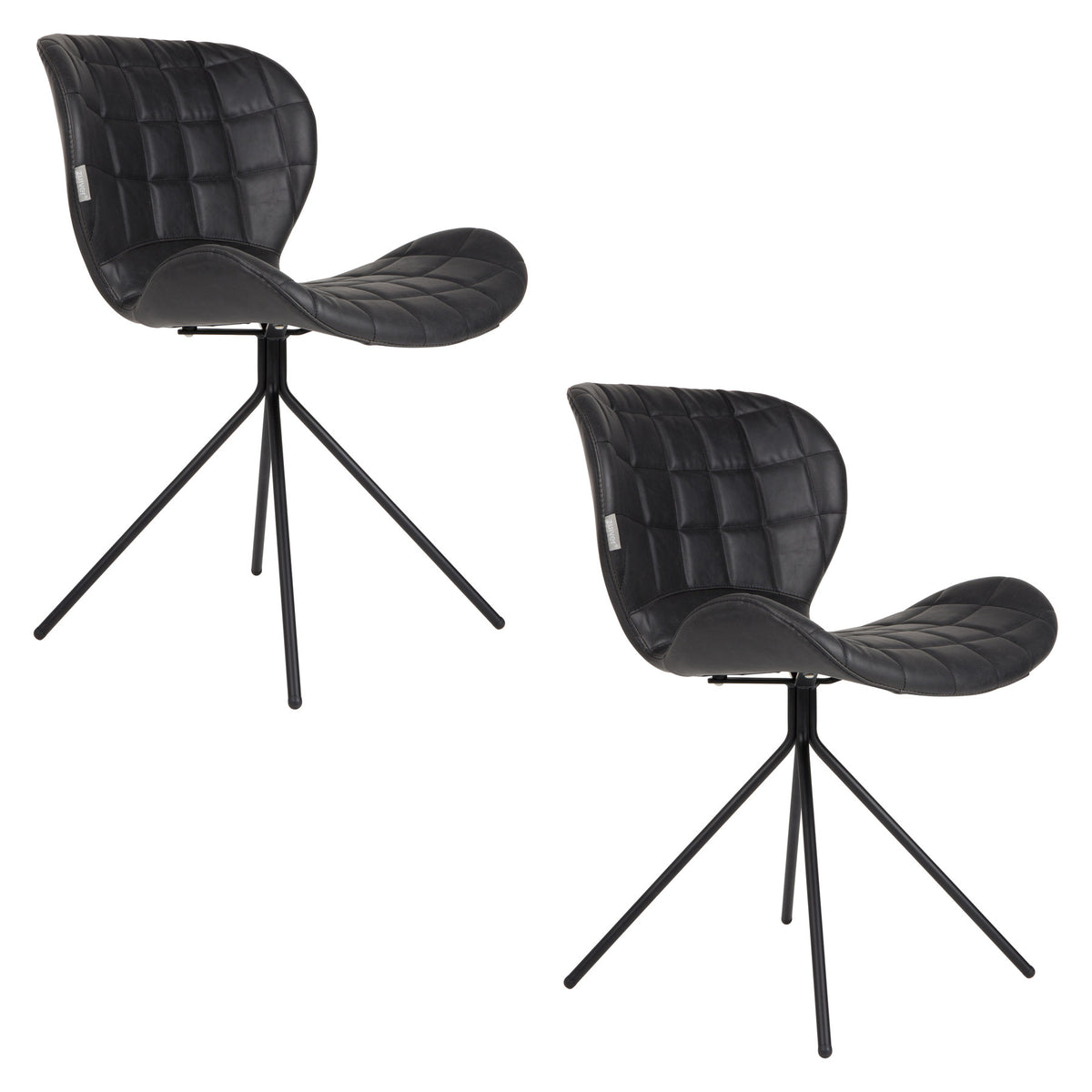 Stuhl OMG LL in Schwarz präsentiert im Onlineshop von KAQTU Design AG. Stuhl ist von Zuiver