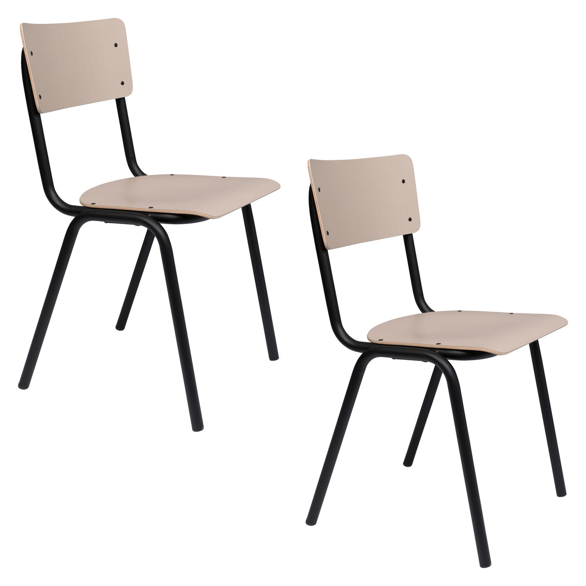 Stuhl Back to School in beige präsentiert im Onlineshop von KAQTU Design AG. Stuhl ist von Zuiver