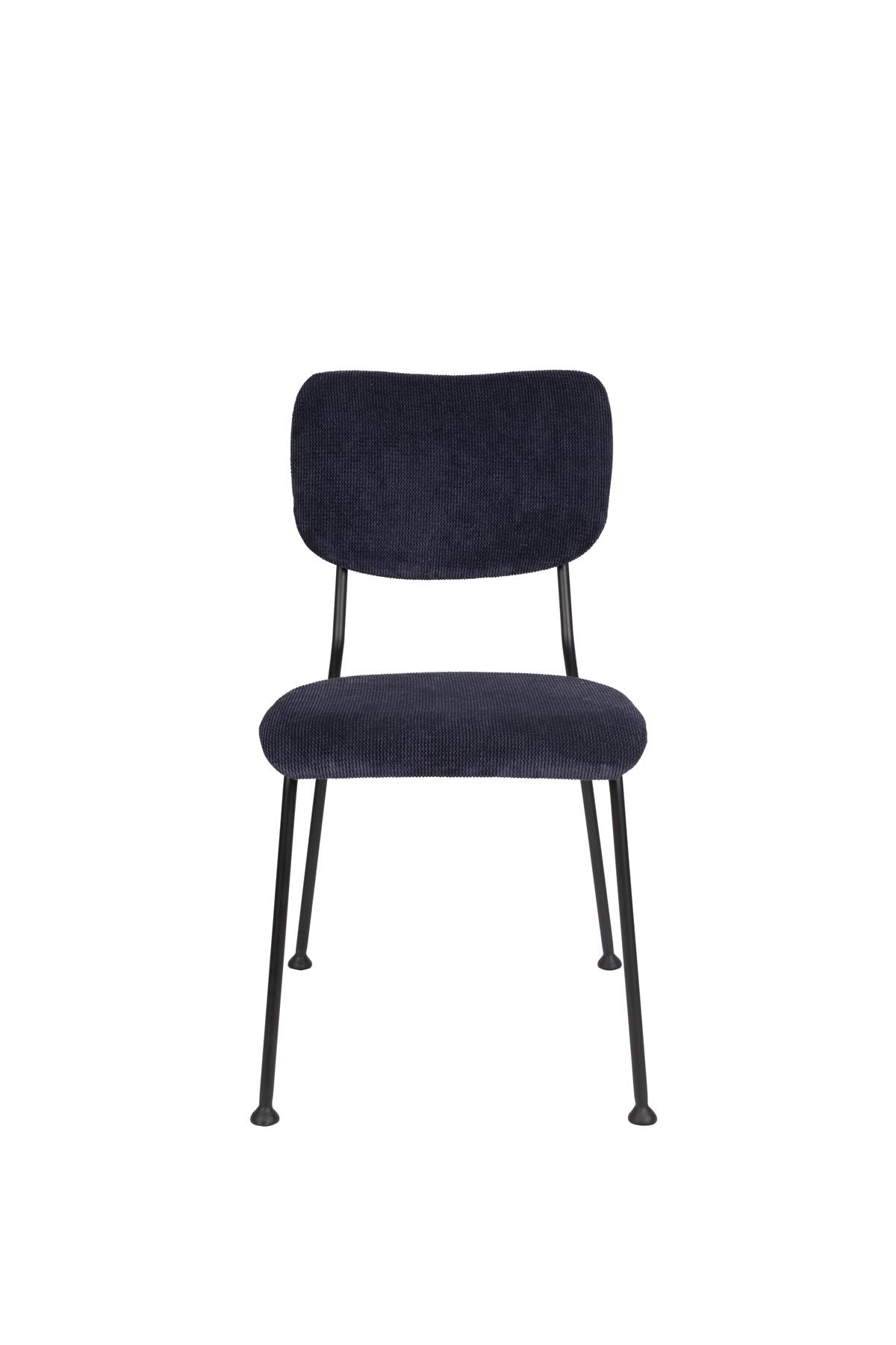 Stuhl Benson in Dunkelblau präsentiert im Onlineshop von KAQTU Design AG. Stuhl ist von Zuiver