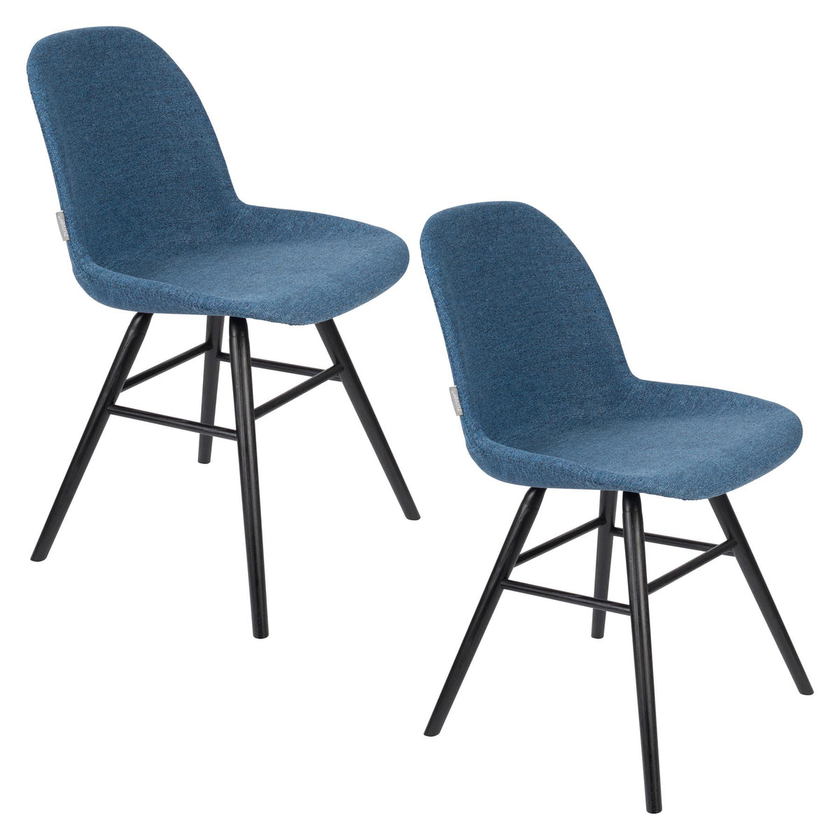Stuhl Albert Kuip gepolstert in Blau präsentiert im Onlineshop von KAQTU Design AG. Stuhl ist von Zuiver