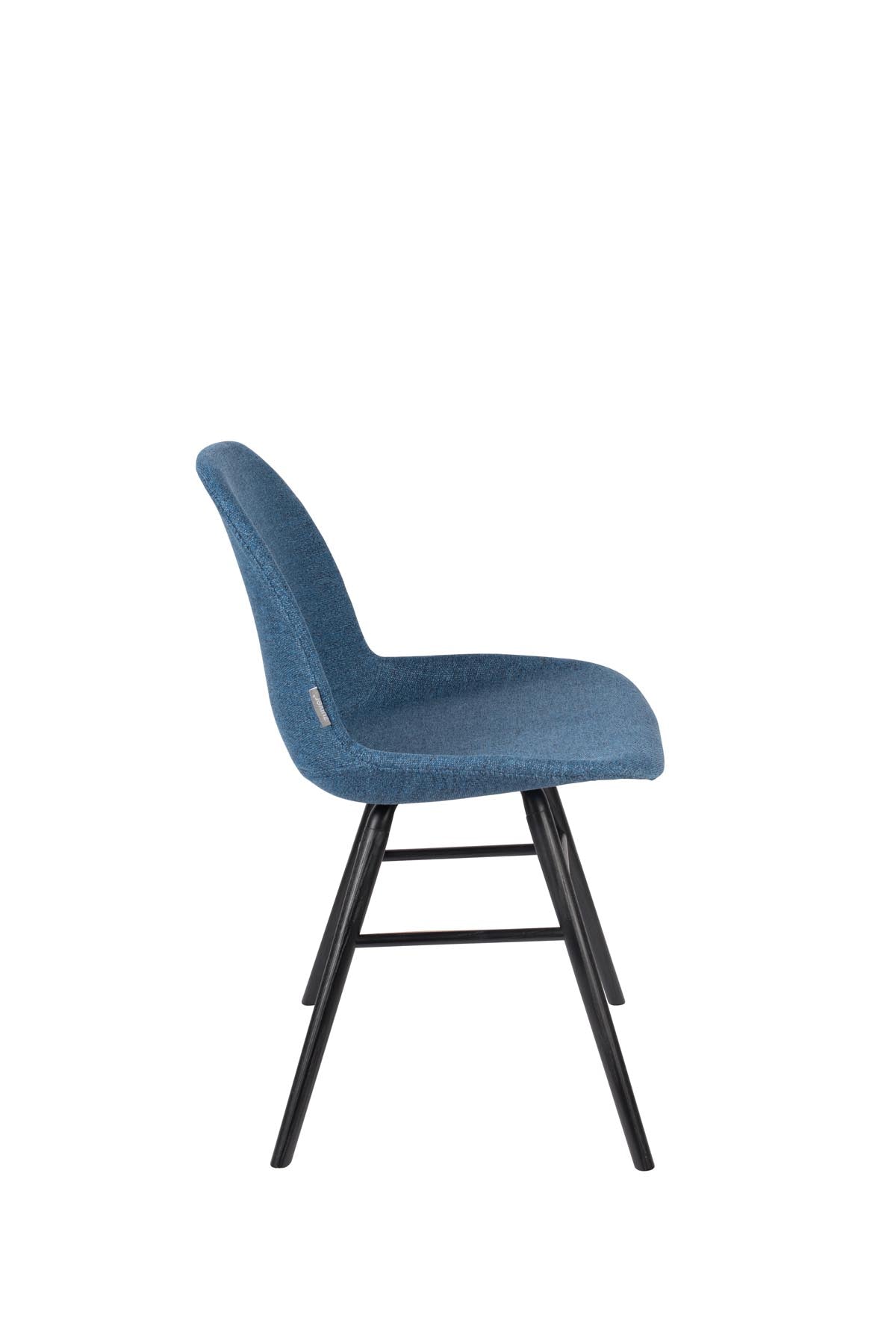 Stuhl Albert Kuip gepolstert in Blau präsentiert im Onlineshop von KAQTU Design AG. Stuhl ist von Zuiver