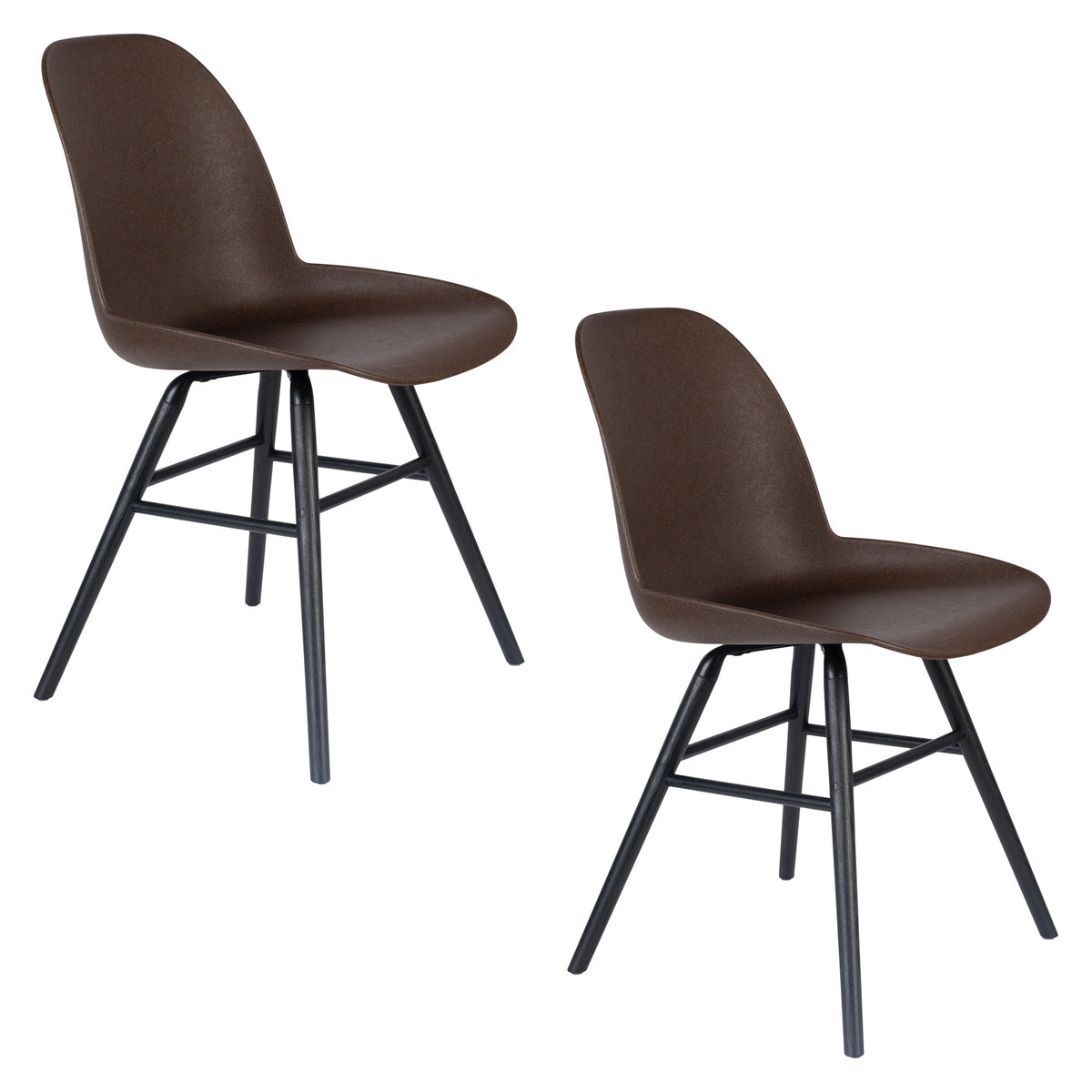 Stuhl Albert Kuip in Braun präsentiert im Onlineshop von KAQTU Design AG. Stuhl ist von Zuiver