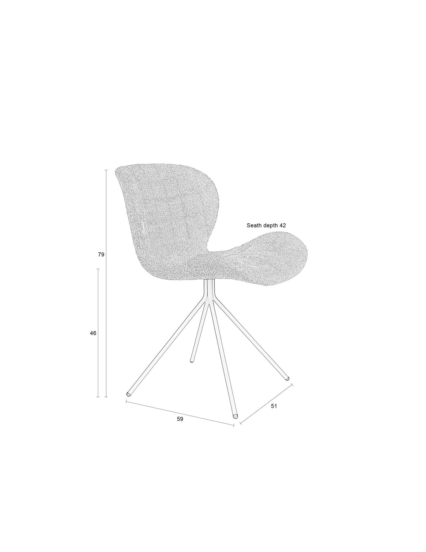 Stuhl OMG Soft in Beige präsentiert im Onlineshop von KAQTU Design AG. Stuhl ist von Zuiver