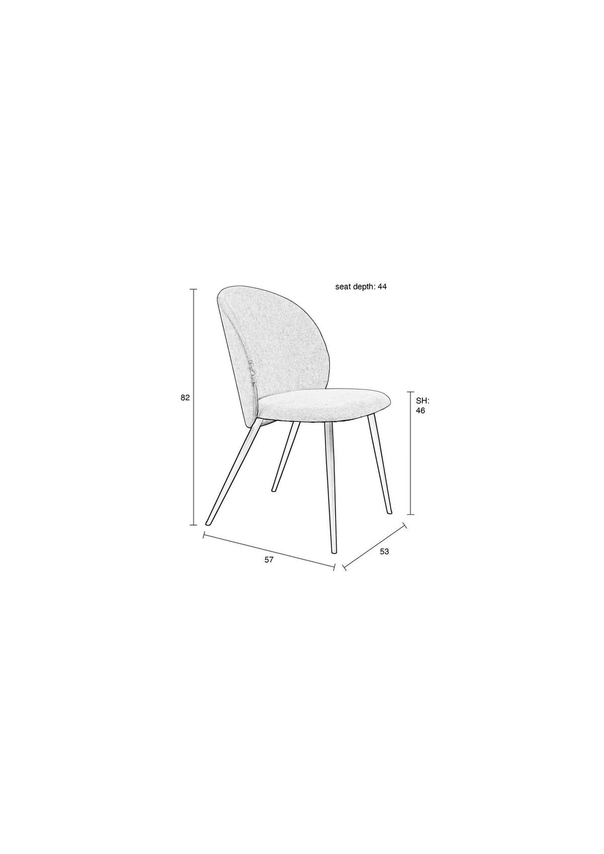 Cozy Stuhl in beige präsentiert im Onlineshop von KAQTU Design AG. Stuhl ist von Zuiver