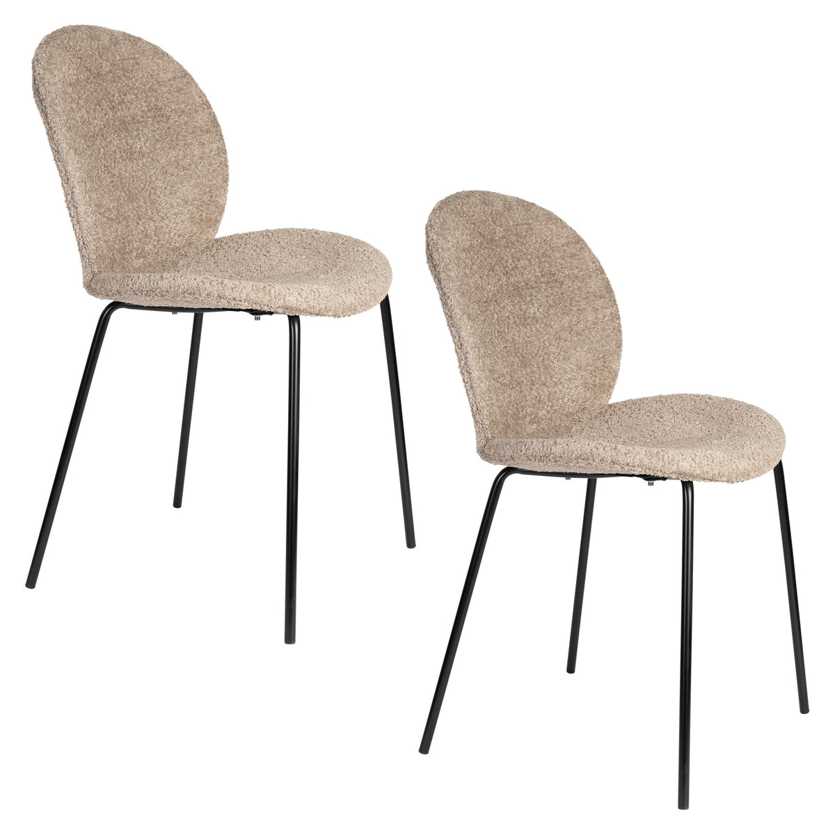 Bonnet Stuhl Beige in beige präsentiert im Onlineshop von KAQTU Design AG. Stuhl ist von Zuiver