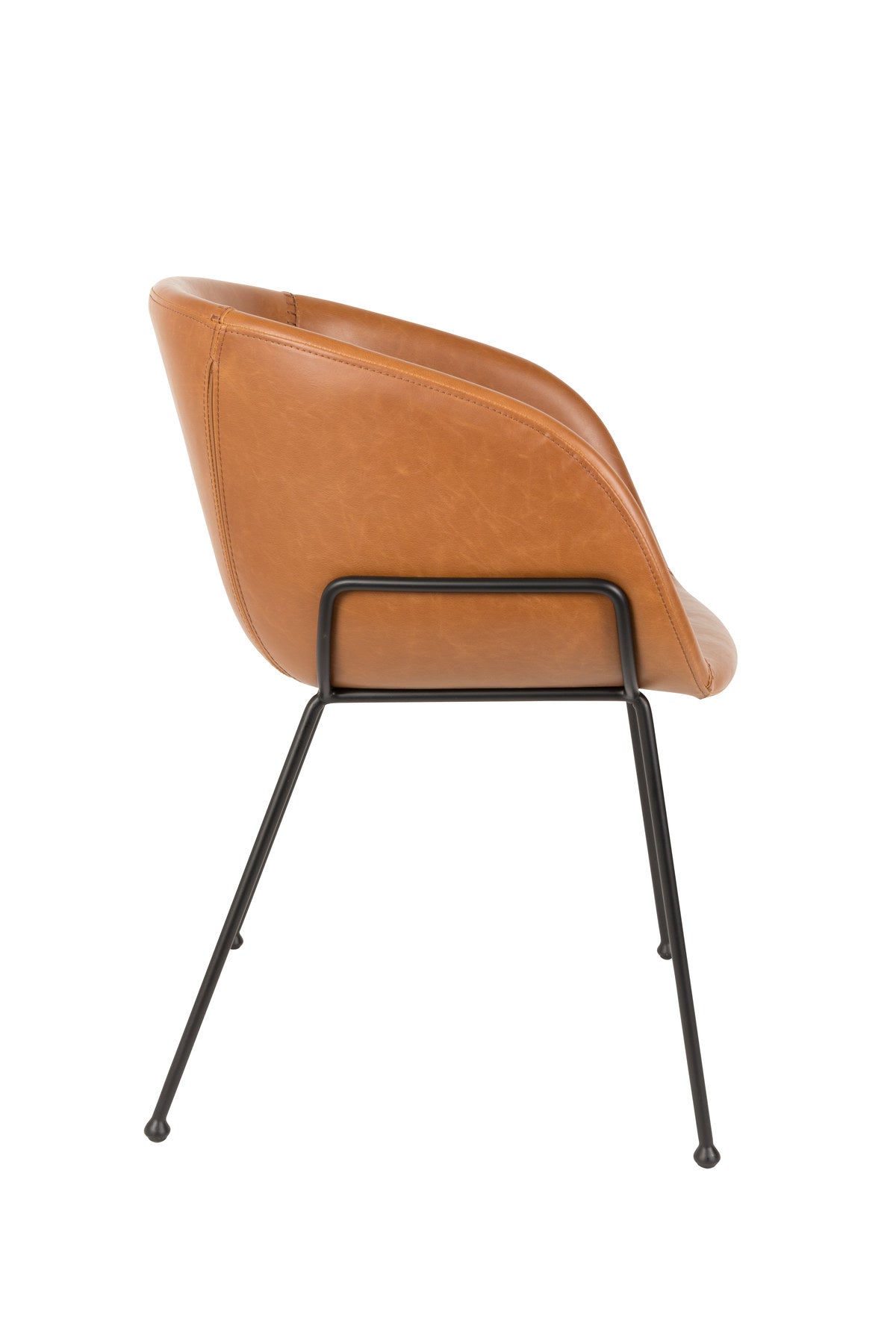 Armlehnstuhl Feston in Braun präsentiert im Onlineshop von KAQTU Design AG. Stuhl mit Armlehne ist von Zuiver