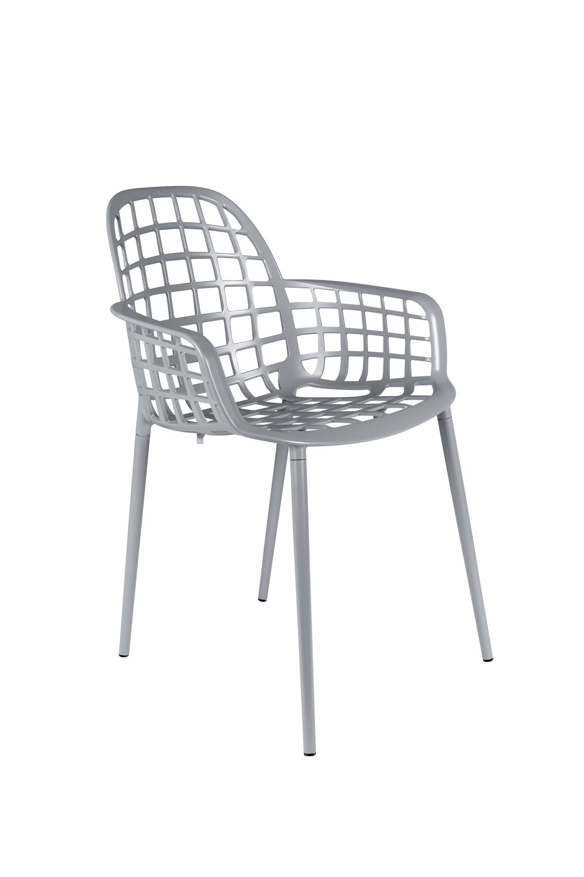 Gartenstuhl mit Armlehne Albert Kuip in Hellgrau präsentiert im Onlineshop von KAQTU Design AG. Gartenstuhl mit Armlehnen ist von Zuiver