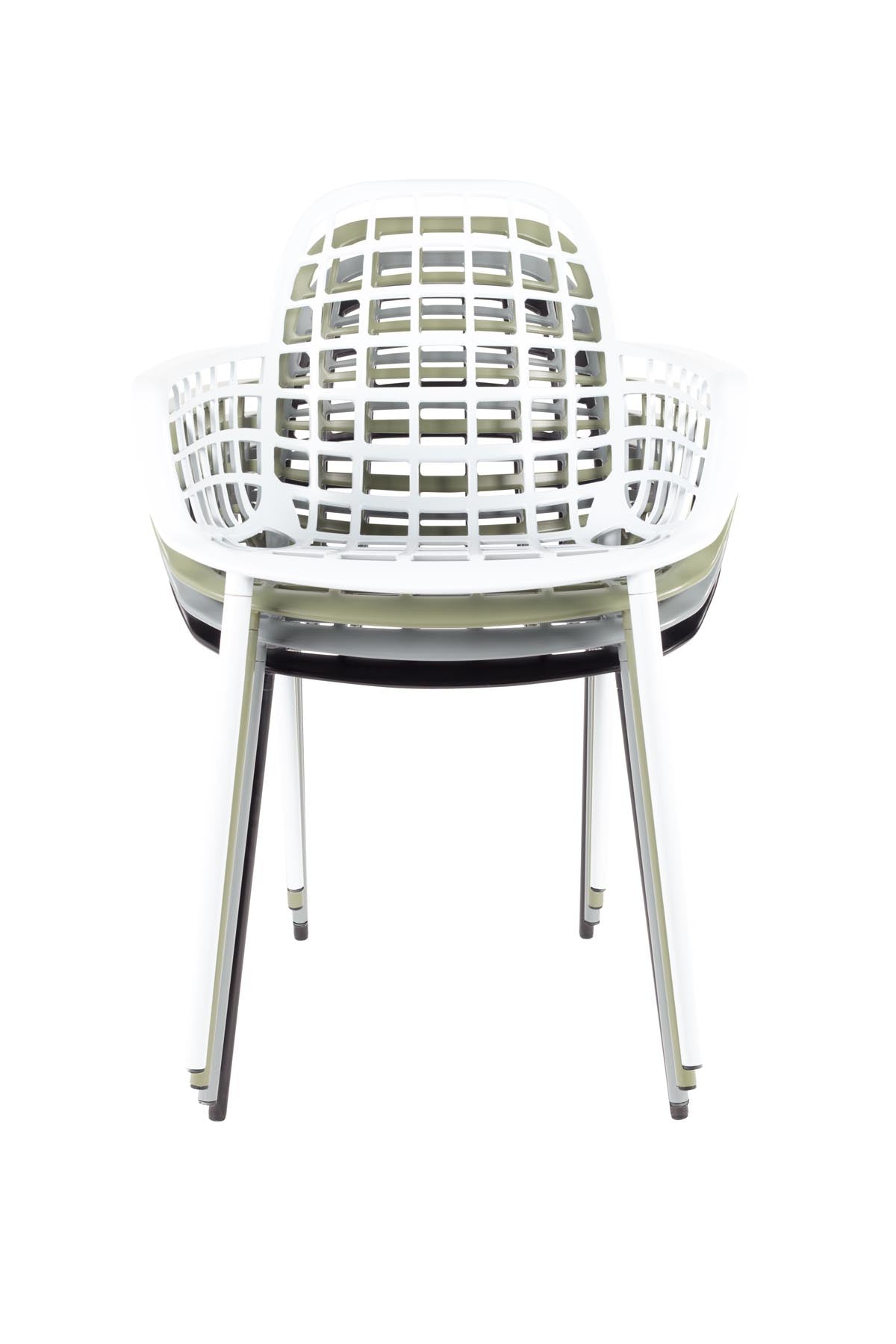 Gartenstuhl mit Armlehne Albert Kuip in Grün präsentiert im Onlineshop von KAQTU Design AG. Gartenstuhl mit Armlehnen ist von Zuiver