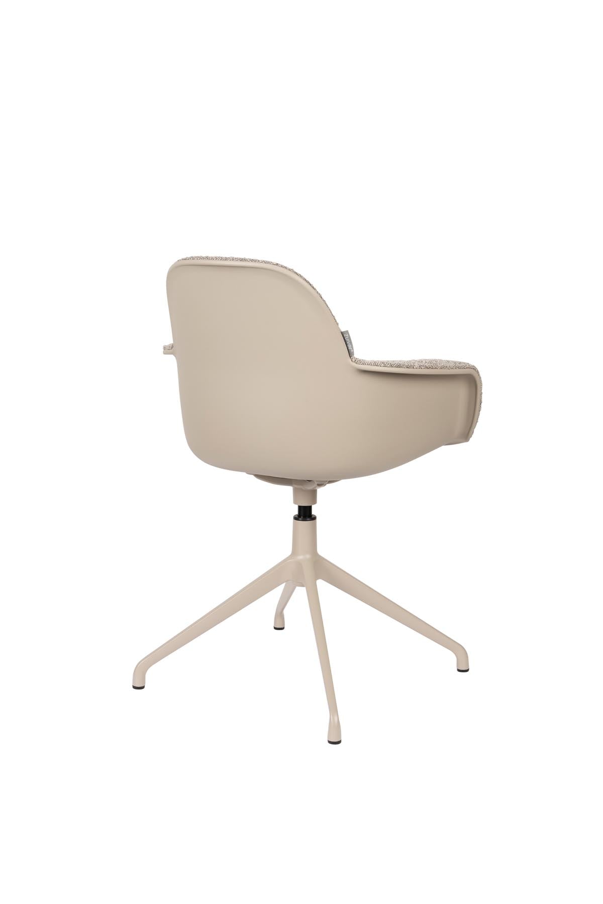 Armlehnstuhl Albert Kuip Swivel in Taupe präsentiert im Onlineshop von KAQTU Design AG. Dreh-Schalenstuhl mit Armlehnen ist von Zuiver