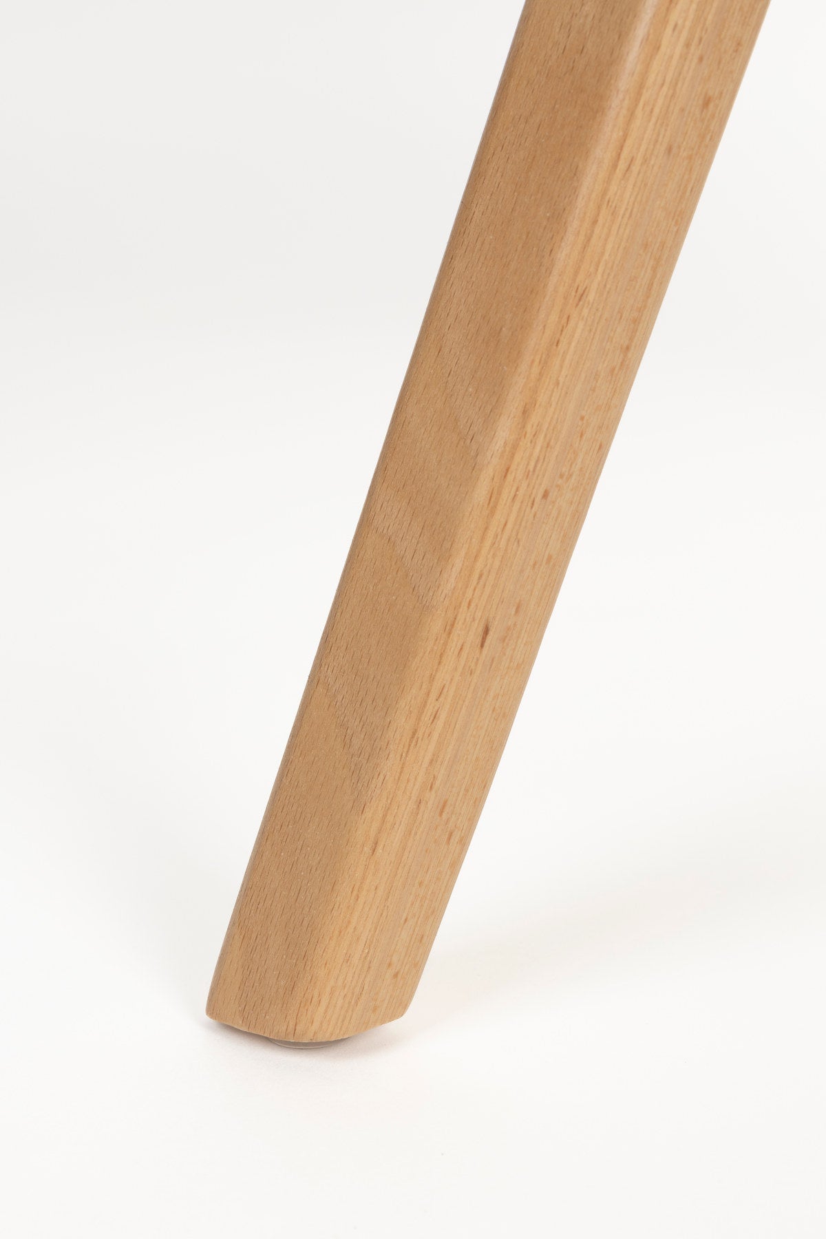 Beiger Stuhl mit Armlehne Flexback mit Bouclé-Sitzschale und braunem Buchenholzgestell