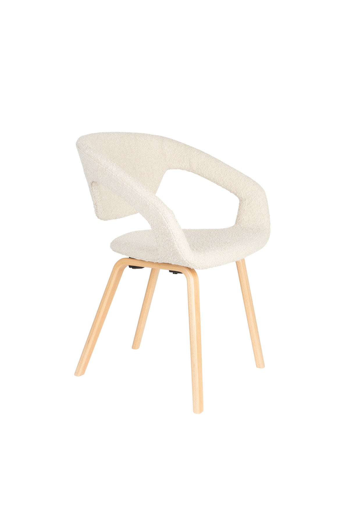 Flexback Stuhl Beige in beige präsentiert im Onlineshop von KAQTU Design AG. Stuhl mit Armlehne ist von Zuiver