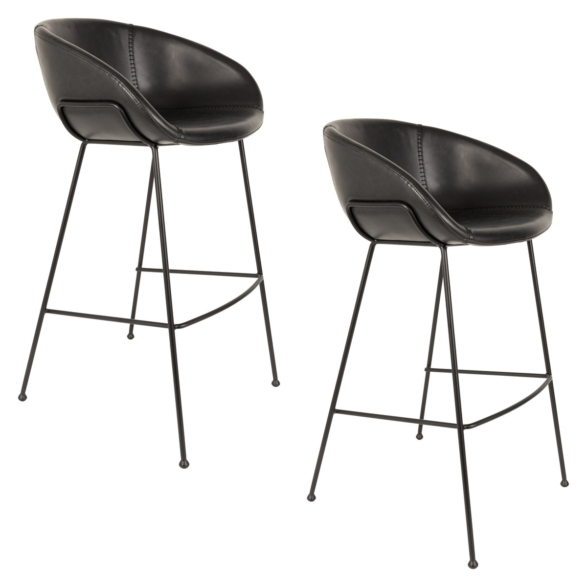 Barstuhl Feston in Schwarz präsentiert im Onlineshop von KAQTU Design AG. Barstuhl ist von Zuiver