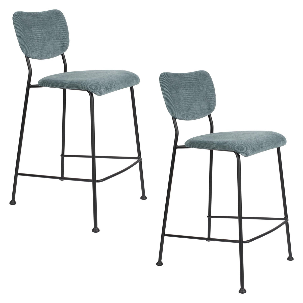 Barstuhl Benson in Grau präsentiert im Onlineshop von KAQTU Design AG. Barstuhl ist von Zuiver