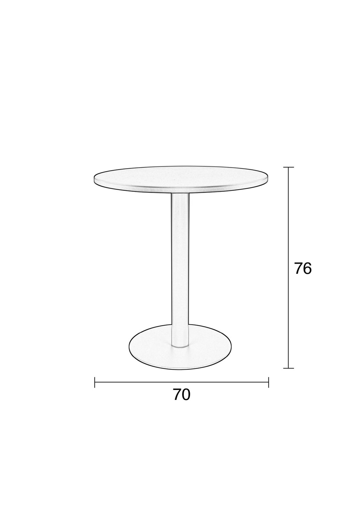 Beistelltisch Metsu in Schwarz präsentiert im Onlineshop von KAQTU Design AG. Esstisch ist von Zuiver