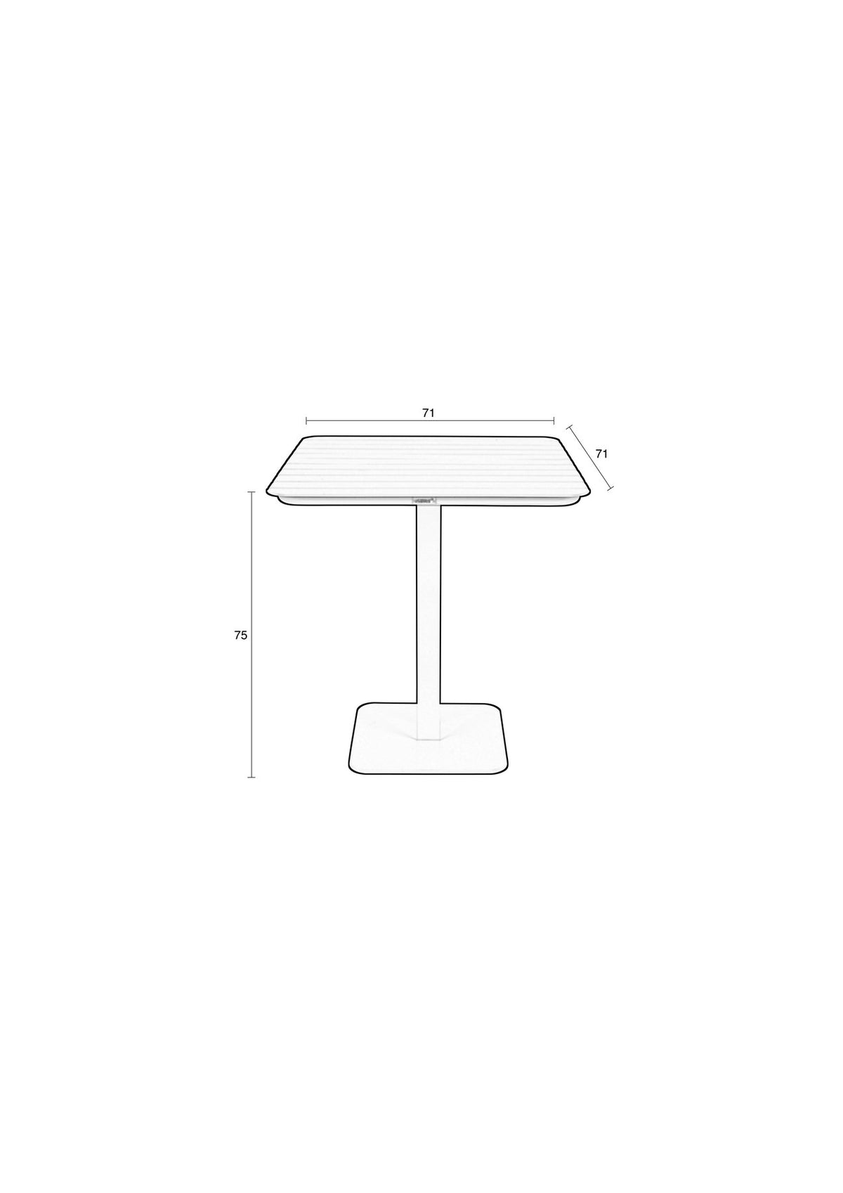 Garten Bistrotisch Vondel in Schwarz präsentiert im Onlineshop von KAQTU Design AG. Beistelltisch Outdoor ist von Zuiver