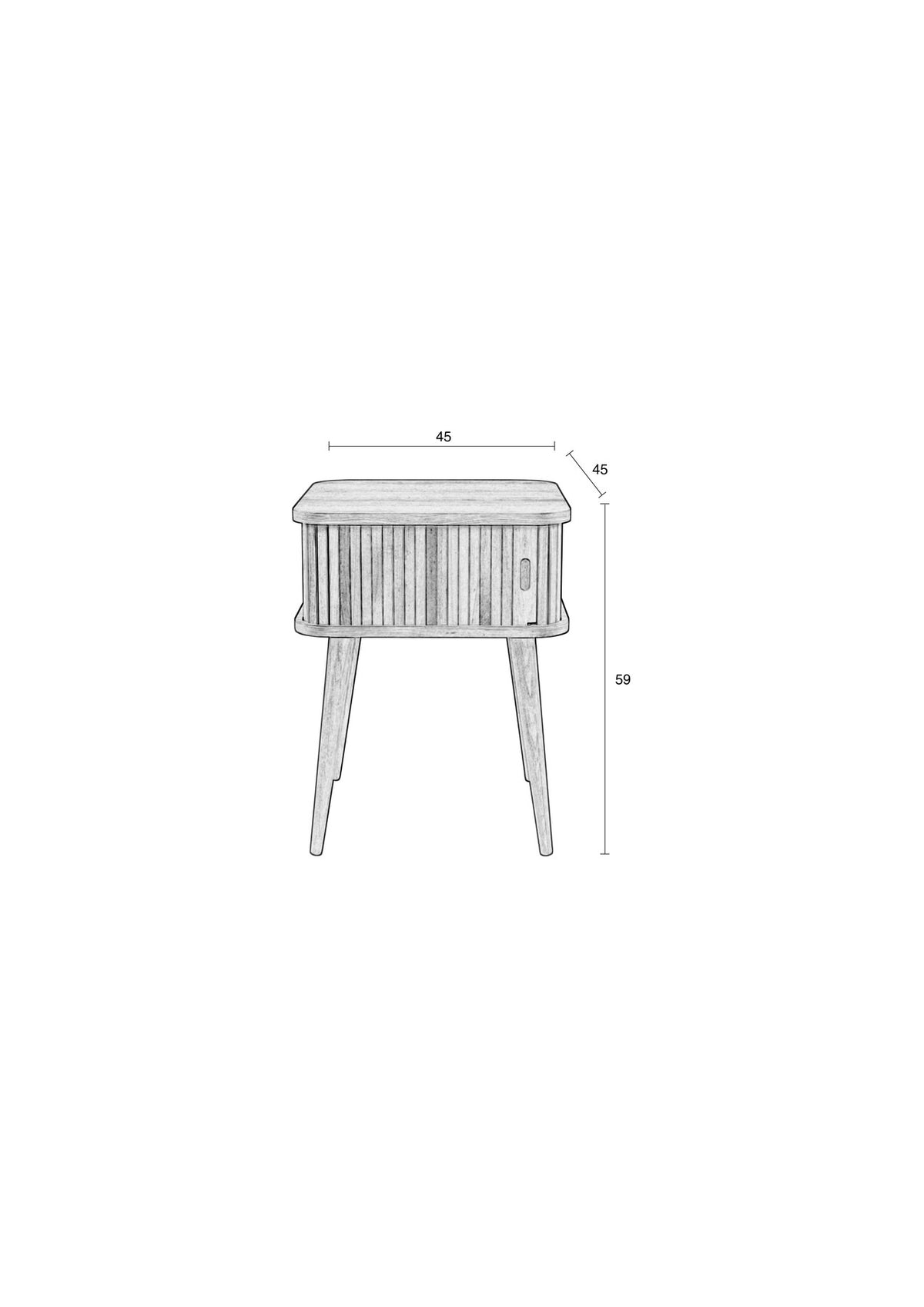 Beistelltisch Barbier in Walnuss präsentiert im Onlineshop von KAQTU Design AG. Beistelltisch ist von Zuiver