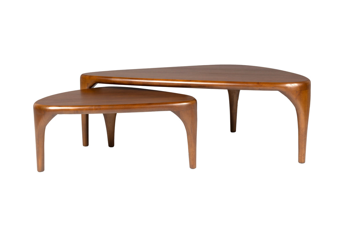 Isla Sofatisch 2er Set in Braun präsentiert im Onlineshop von KAQTU Design AG. Couchtisch ist von Zuiver