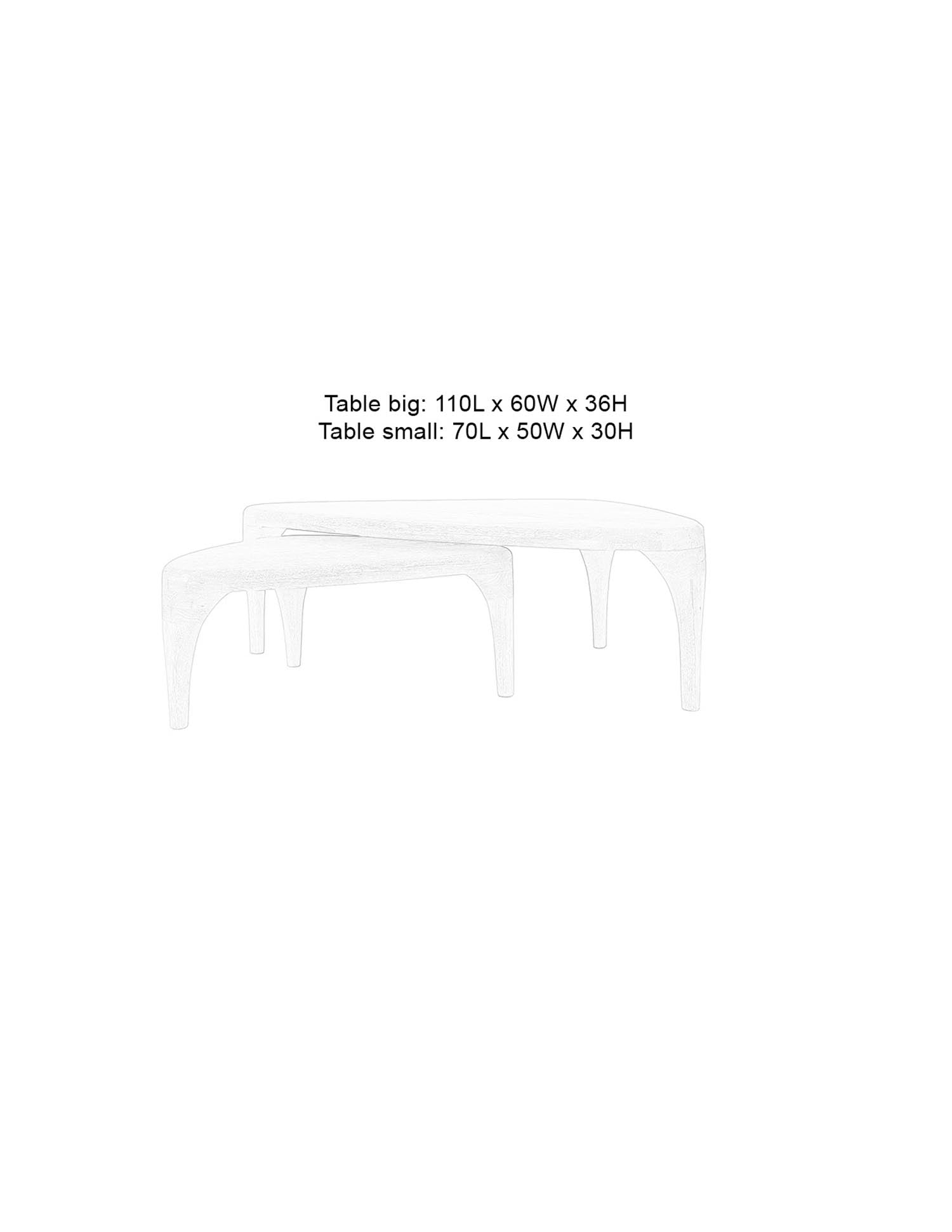 Stilvolles 2er-Set Sofatische Isla von Zuiver, modernes Design, vielseitig einsetzbar, ideal für zeitgemässe Wohnräume.