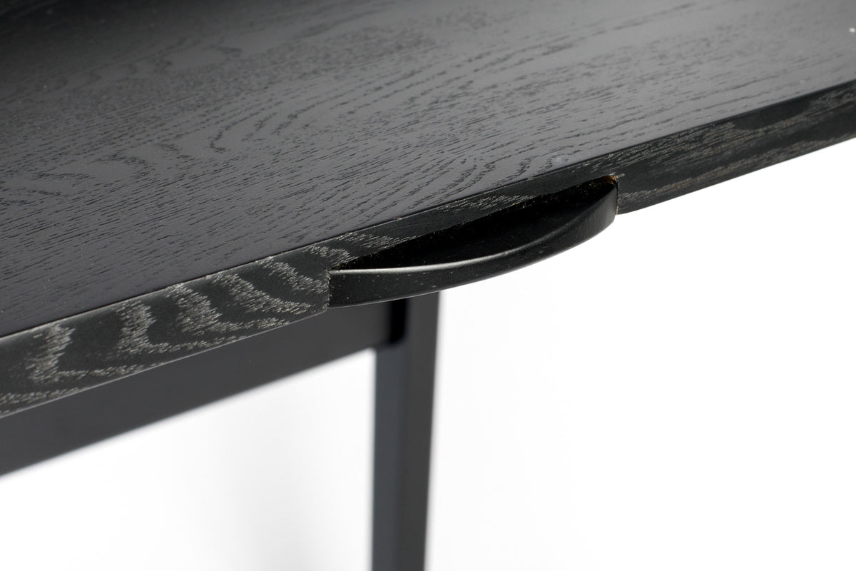 Bürotisch Barbier, Holzschreibtisch mit Beinen und ausziehbarer Arbeitsplatte