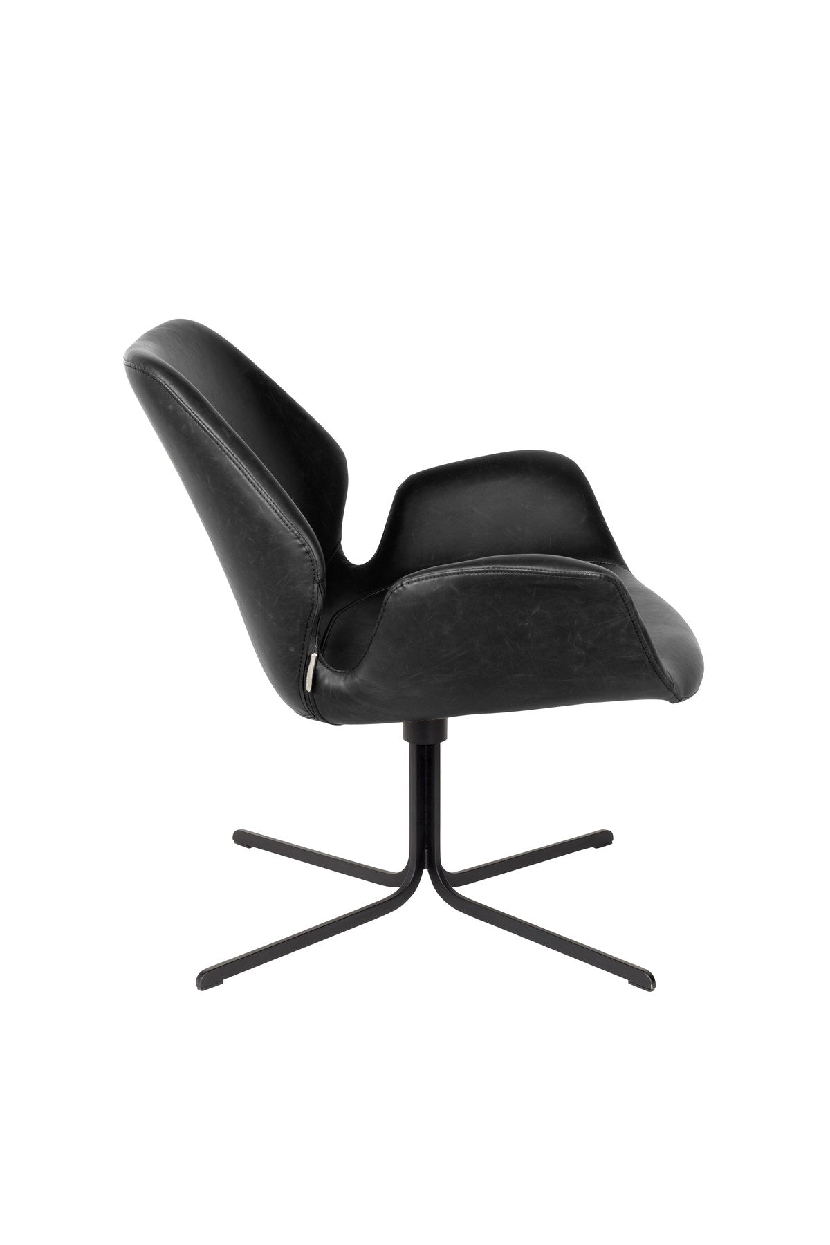Lounge Sessel Nikki in Schwarz präsentiert im Onlineshop von KAQTU Design AG. Sessel mit Armlehnen ist von Zuiver