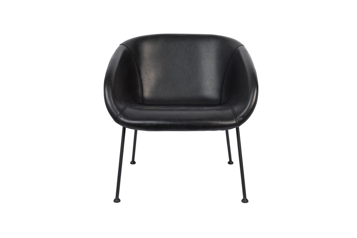 Lounge Sessel Feston in Schwarz präsentiert im Onlineshop von KAQTU Design AG. Sessel mit Armlehnen ist von Zuiver