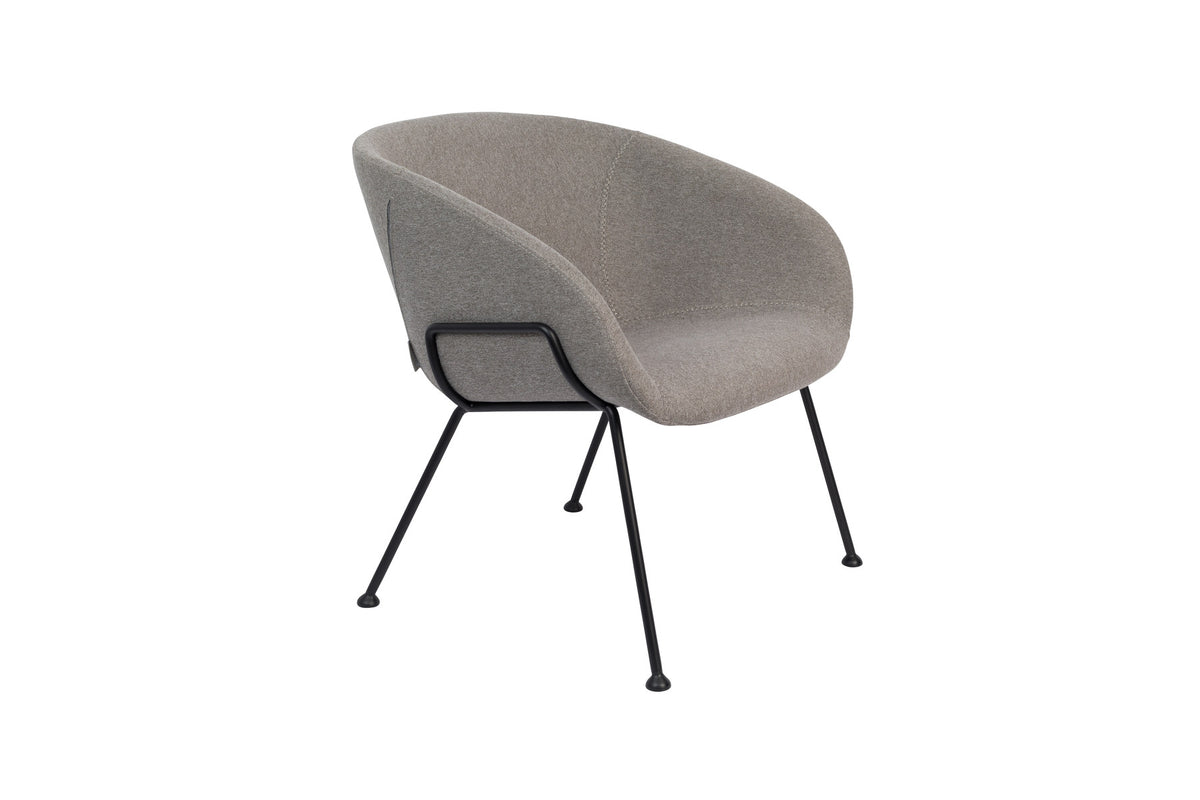 Lounge Sessel Feston in Grau präsentiert im Onlineshop von KAQTU Design AG. Sessel mit Armlehnen ist von Zuiver