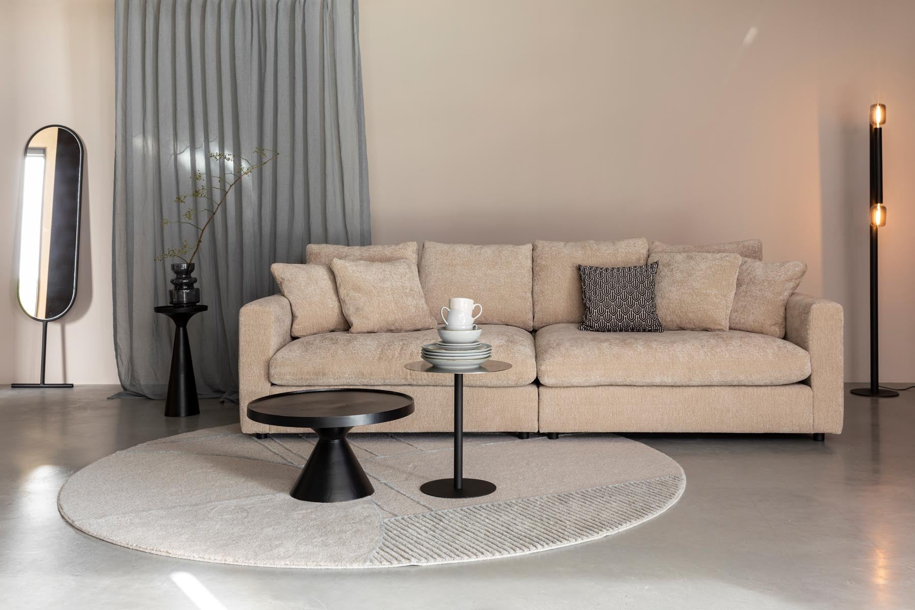 Sofa Sense 3 Sitzer in Natur präsentiert im Onlineshop von KAQTU Design AG. 3er Sofa ist von Zuiver